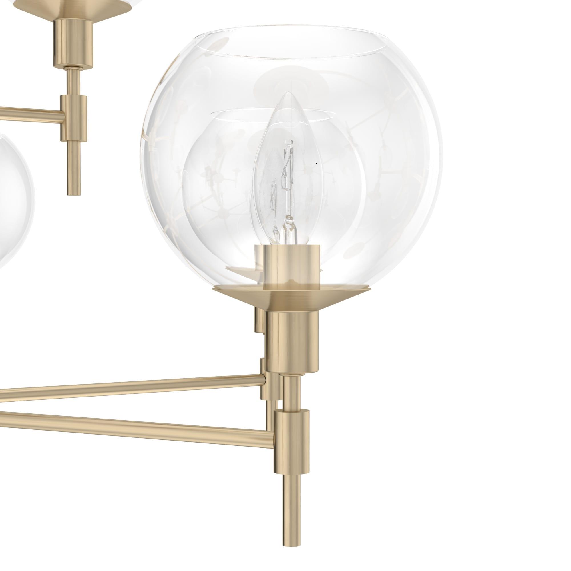 Xidane 9 Light 2-Tier Sputnik Modern Linear Chandelier