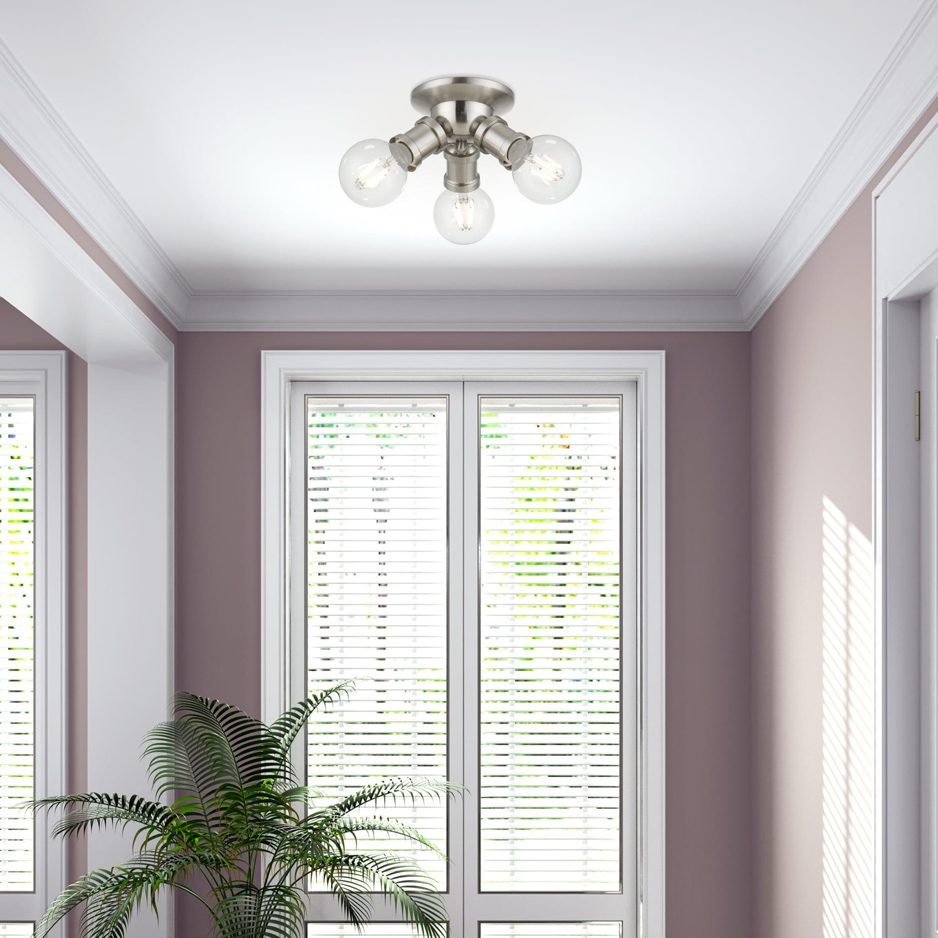 Livex Lighting Lansdale 3 - Light Flush Mount in  Brushed Nickel