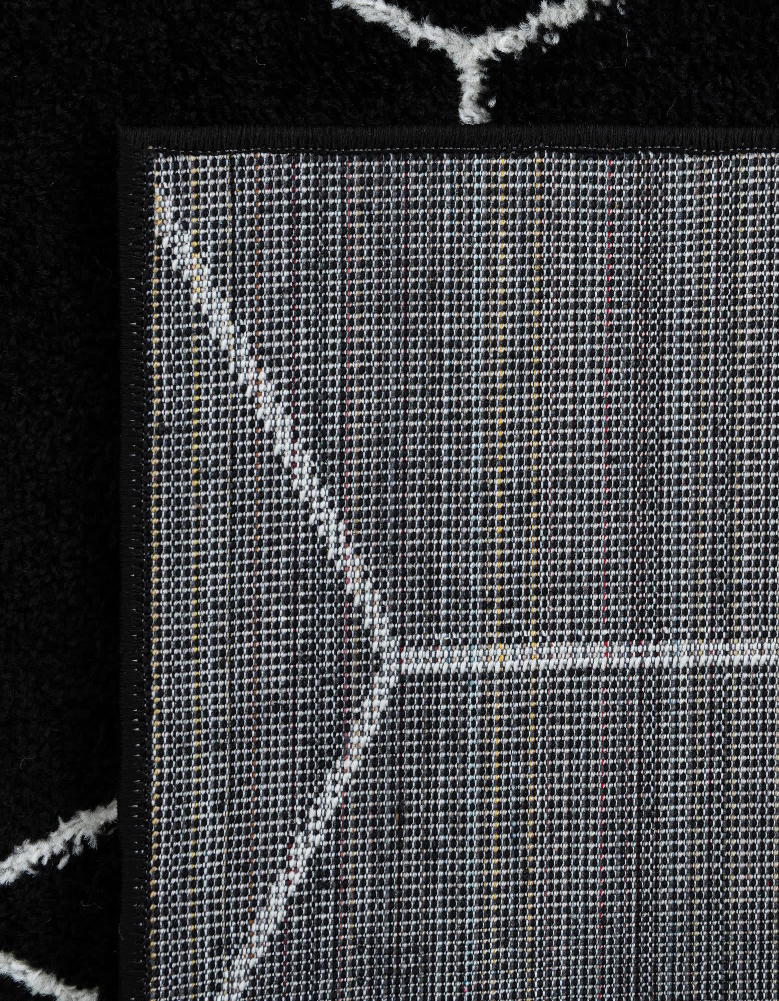 Unique Loom 7' 0 x 10' 0 Trellis Frieze Geometric Black Area Rug