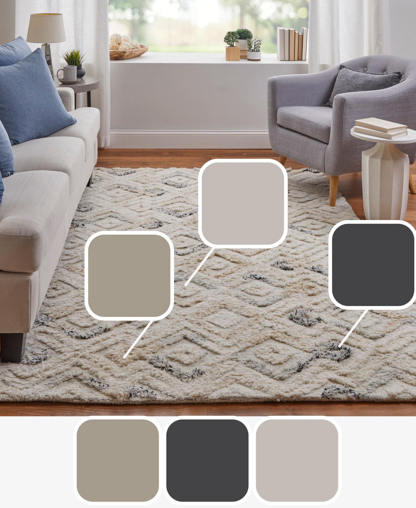 Nomadic Blue Diamond 8' x 10' Hand Tufted Wool Area Rug
