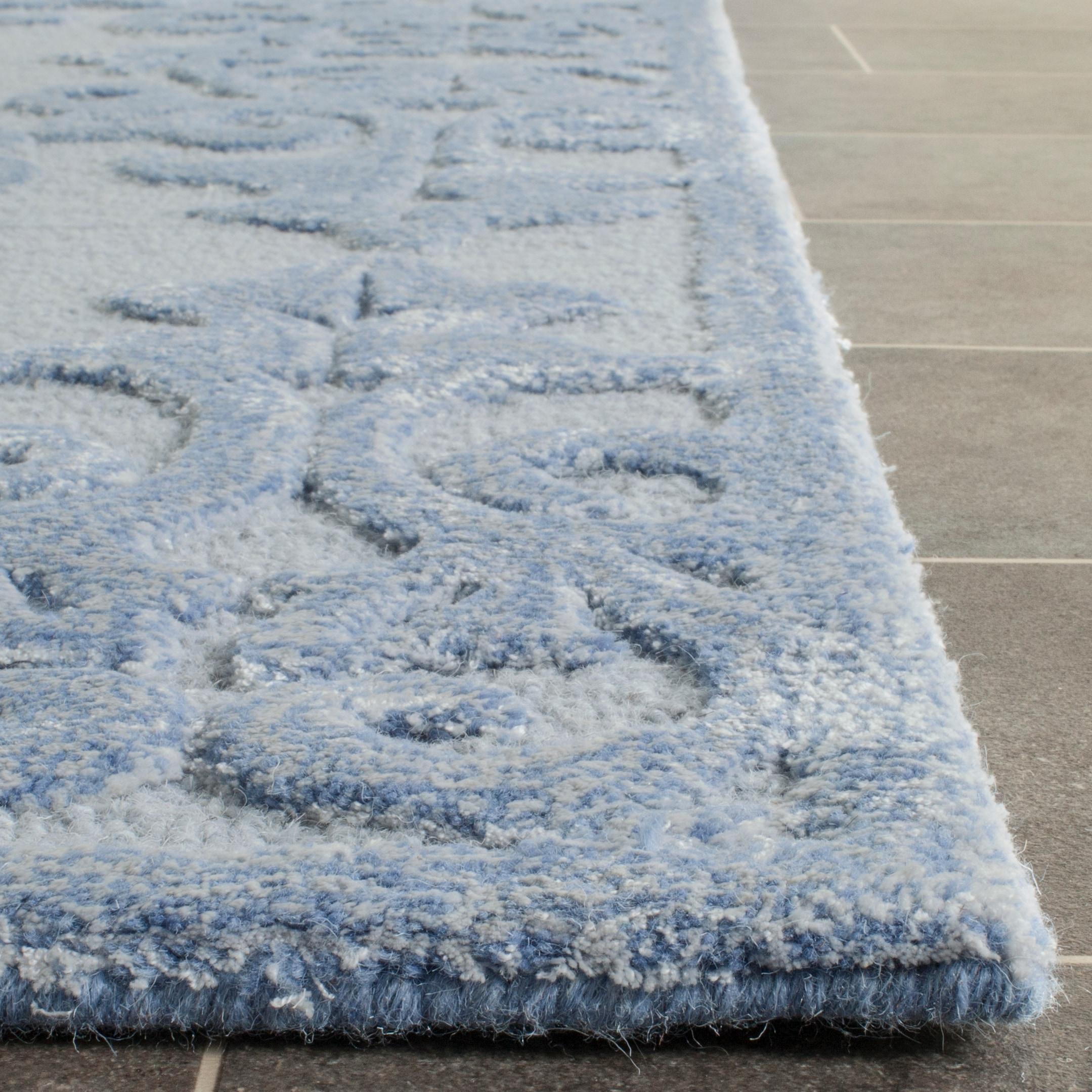 Bella BEL127 Hand Tufted Area Rug - Blue - 8'9"x11'9" - Safavieh.