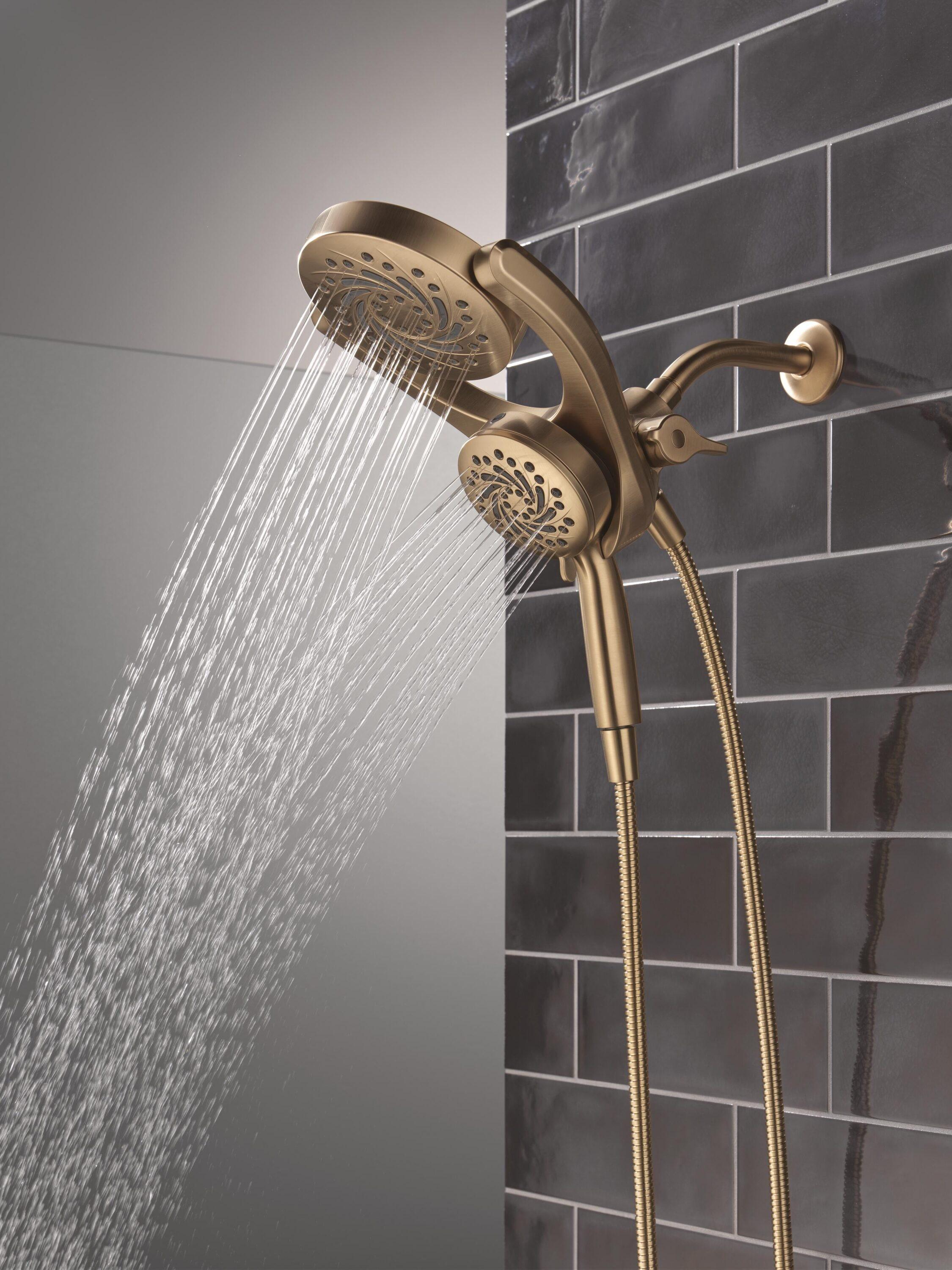 5-Setting HydroRain 2-in-1 Dual Shower Head with ProClean Spray