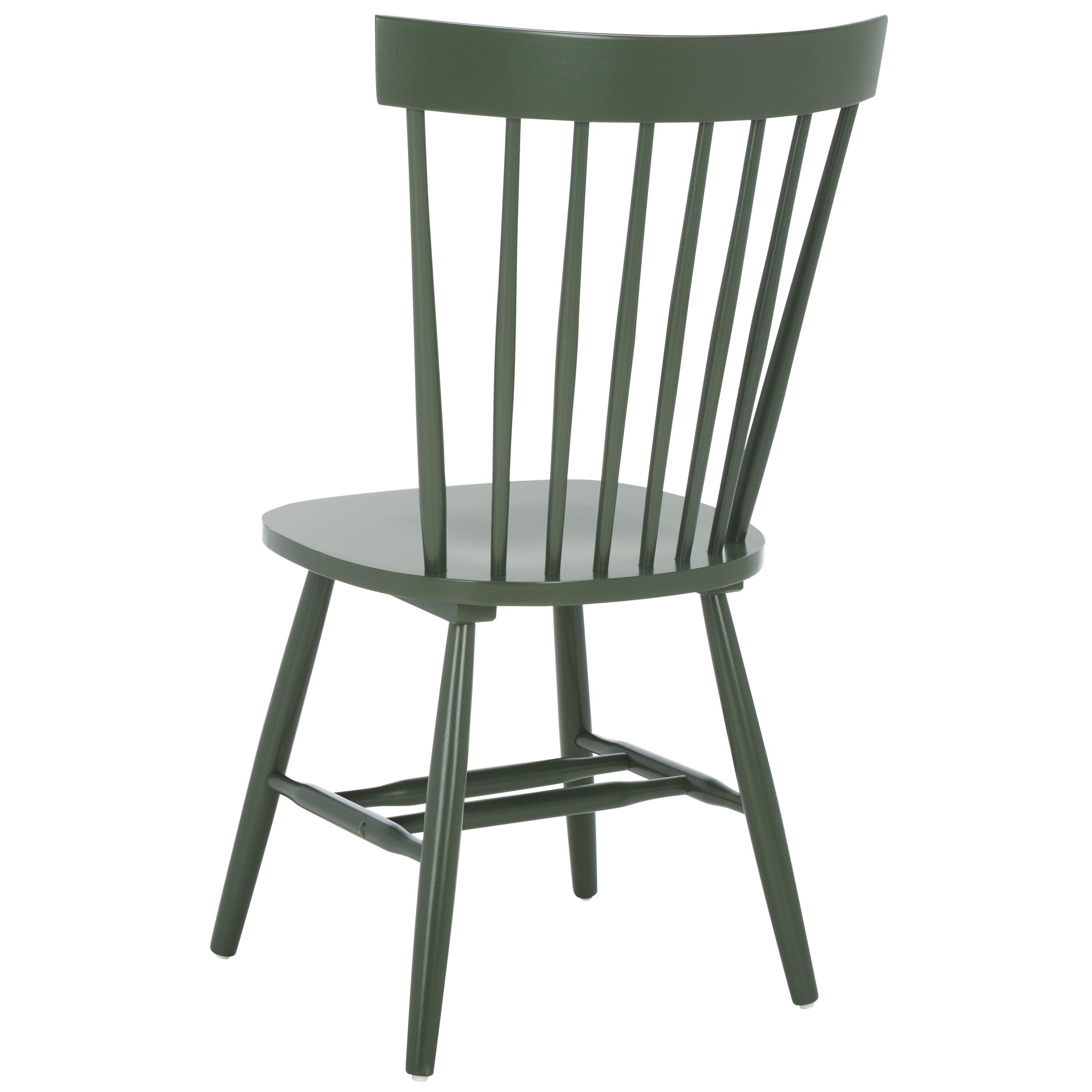 Dusty Green Solid Wood Windsor Side Chair Set of 2