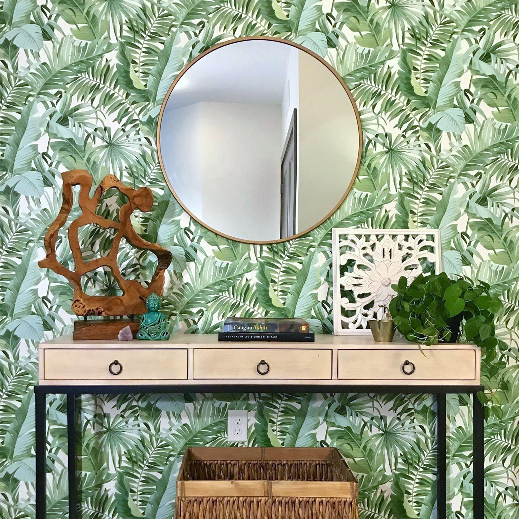 NuWallpaper Maui Vinyl Peel And Stick Wallpaper, 216-in by 20.5-in, 30.75 sq. ft.