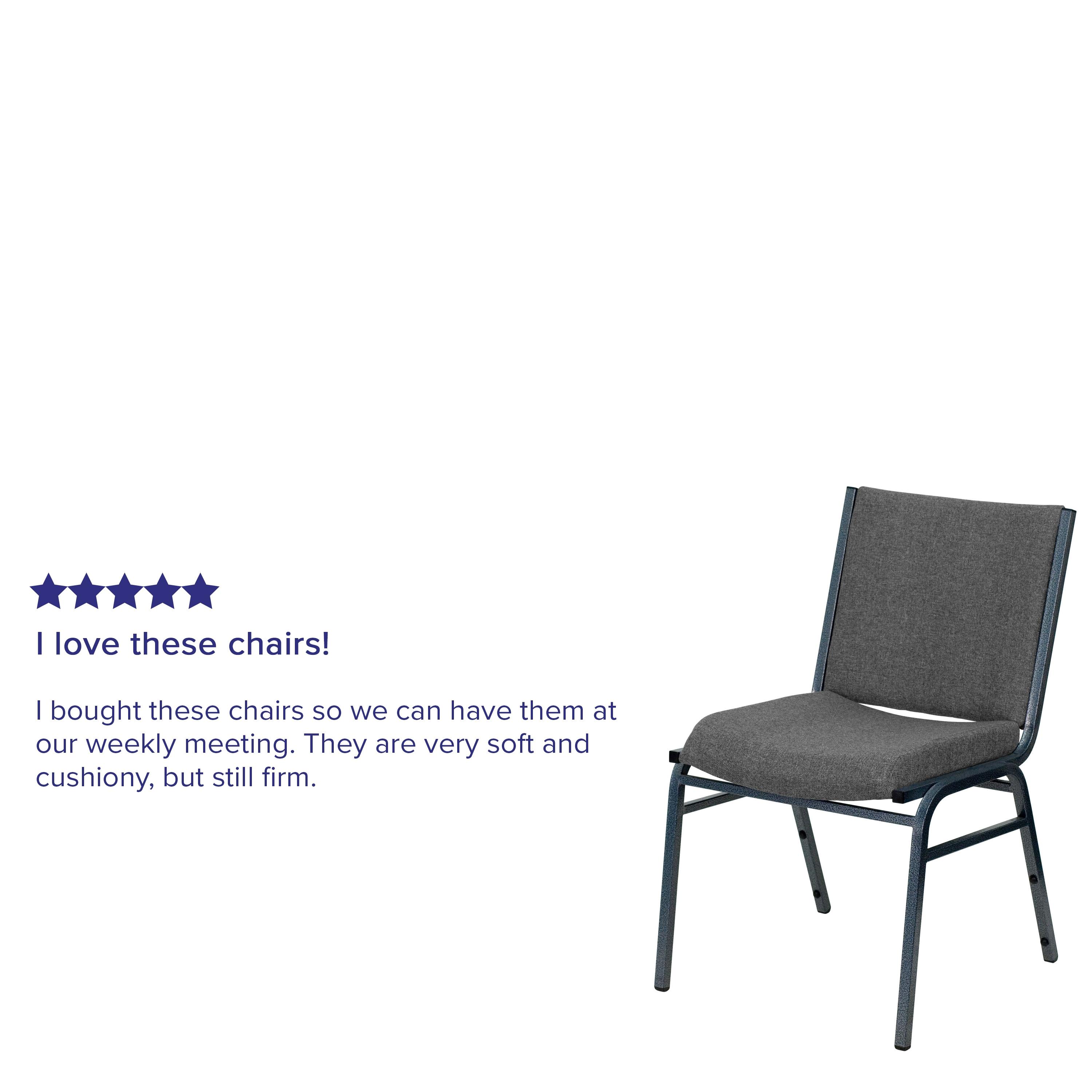 Flash Furniture HERCULES Series Heavy Duty Gray Fabric Stack Chair
