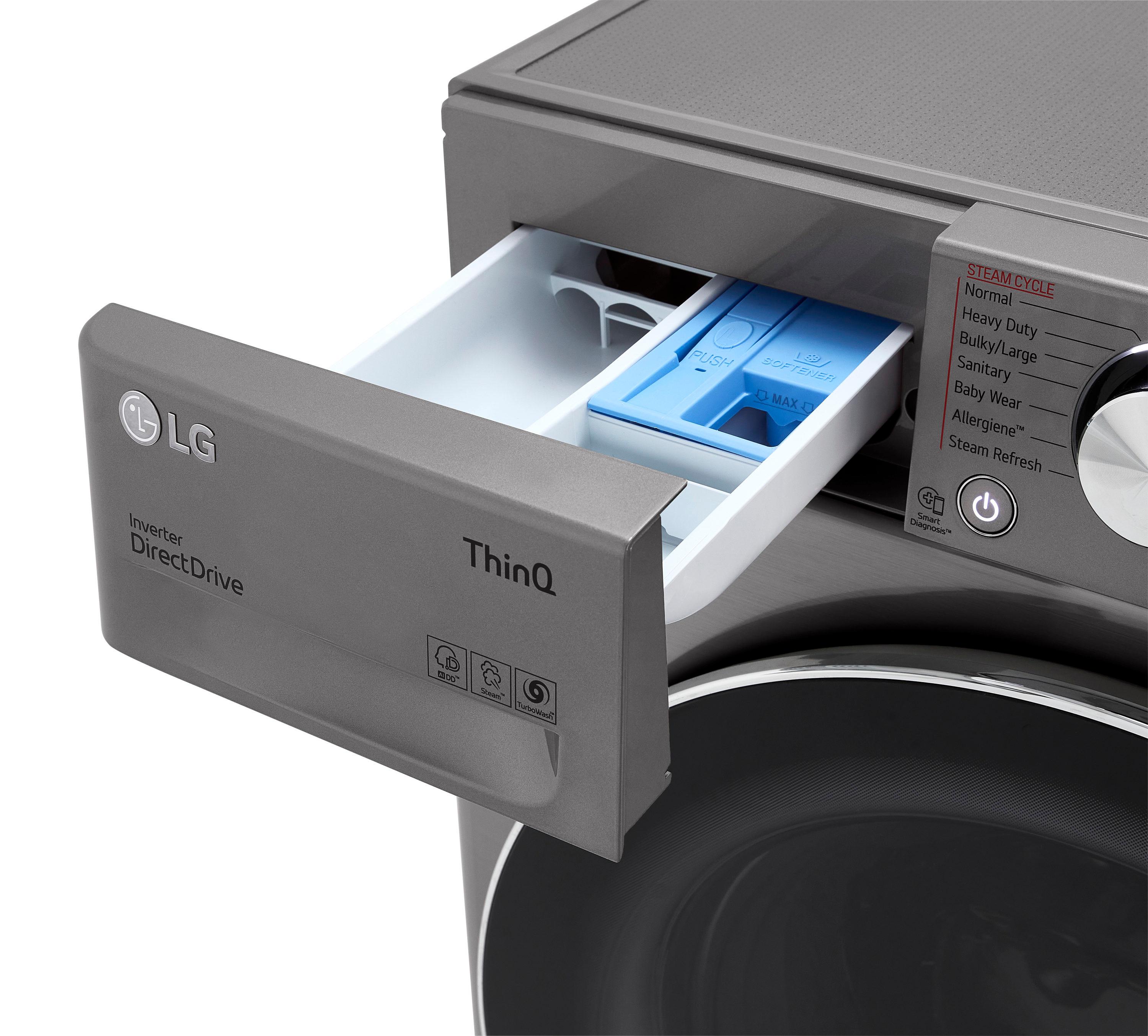 LG LG Smart Wi-Fi Enabled Compact Front Load All-In-One Washer/Dryer Combo with Built-In Intelligence, 2.4 cu. ft. WM3555HVA