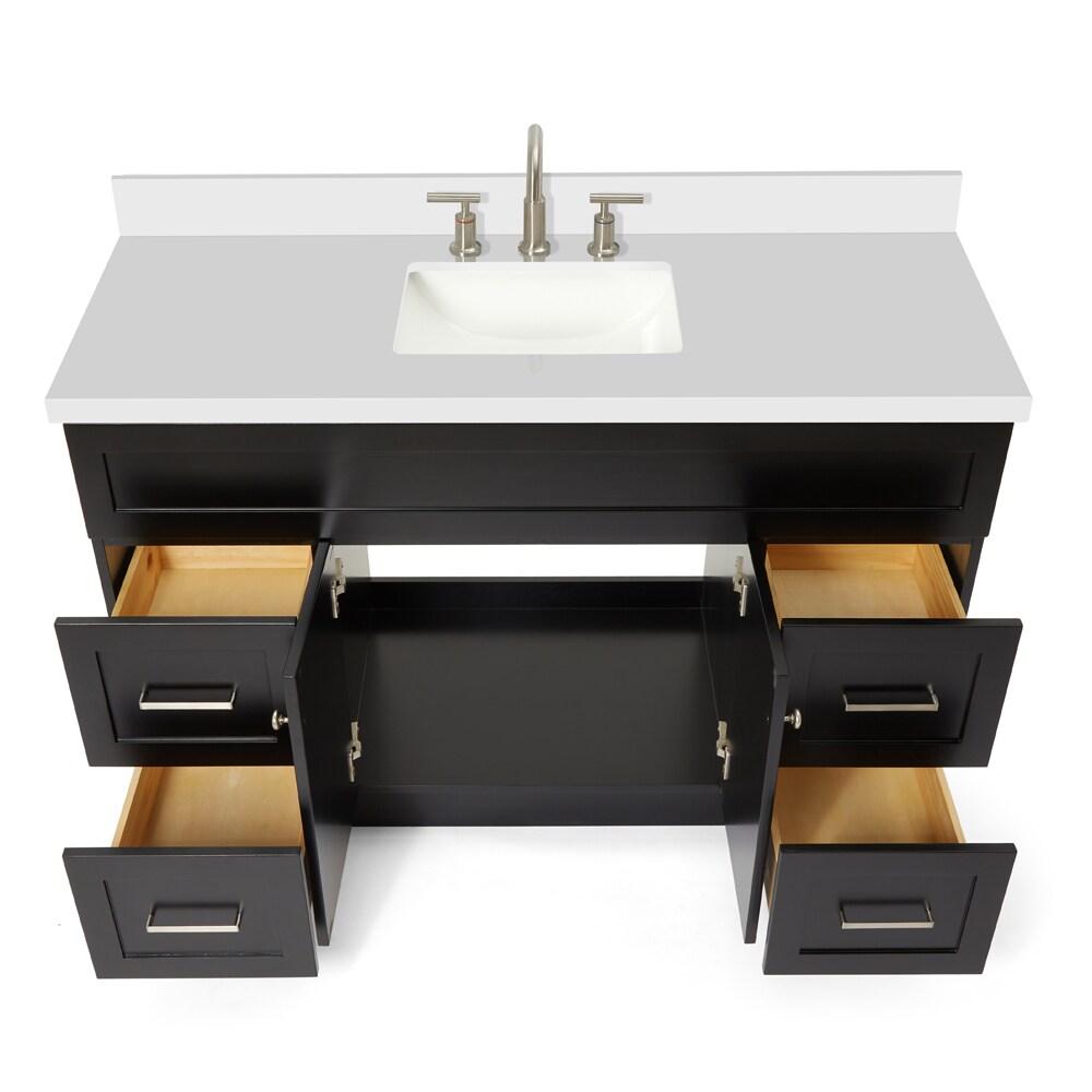 Ariel F055s-Wq-Vo Hamlet 55" Freestanding Single Basin Vanity Set - Black