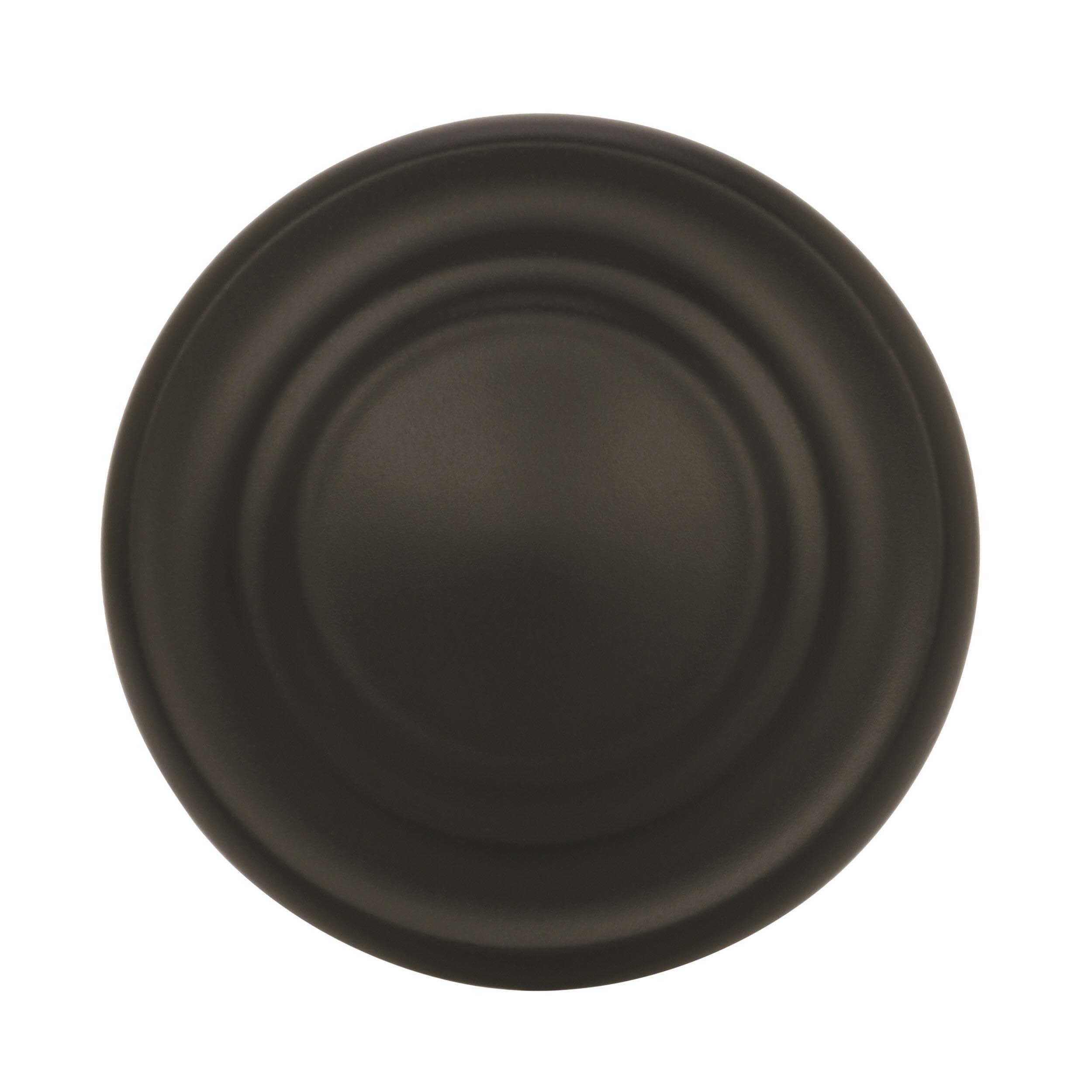 Amerock Inspirations 1-5/16 inch (33mm) Diameter Matte Black Cabinet Knob