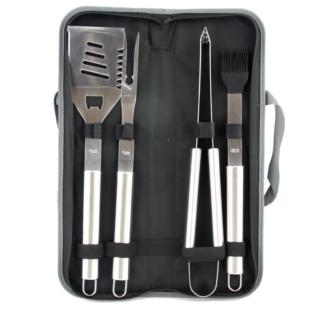 Gibson Home Gibson Home Barbecue Basics 5 Piece Stainless Steel BBQ Tool Set with Wood Handles