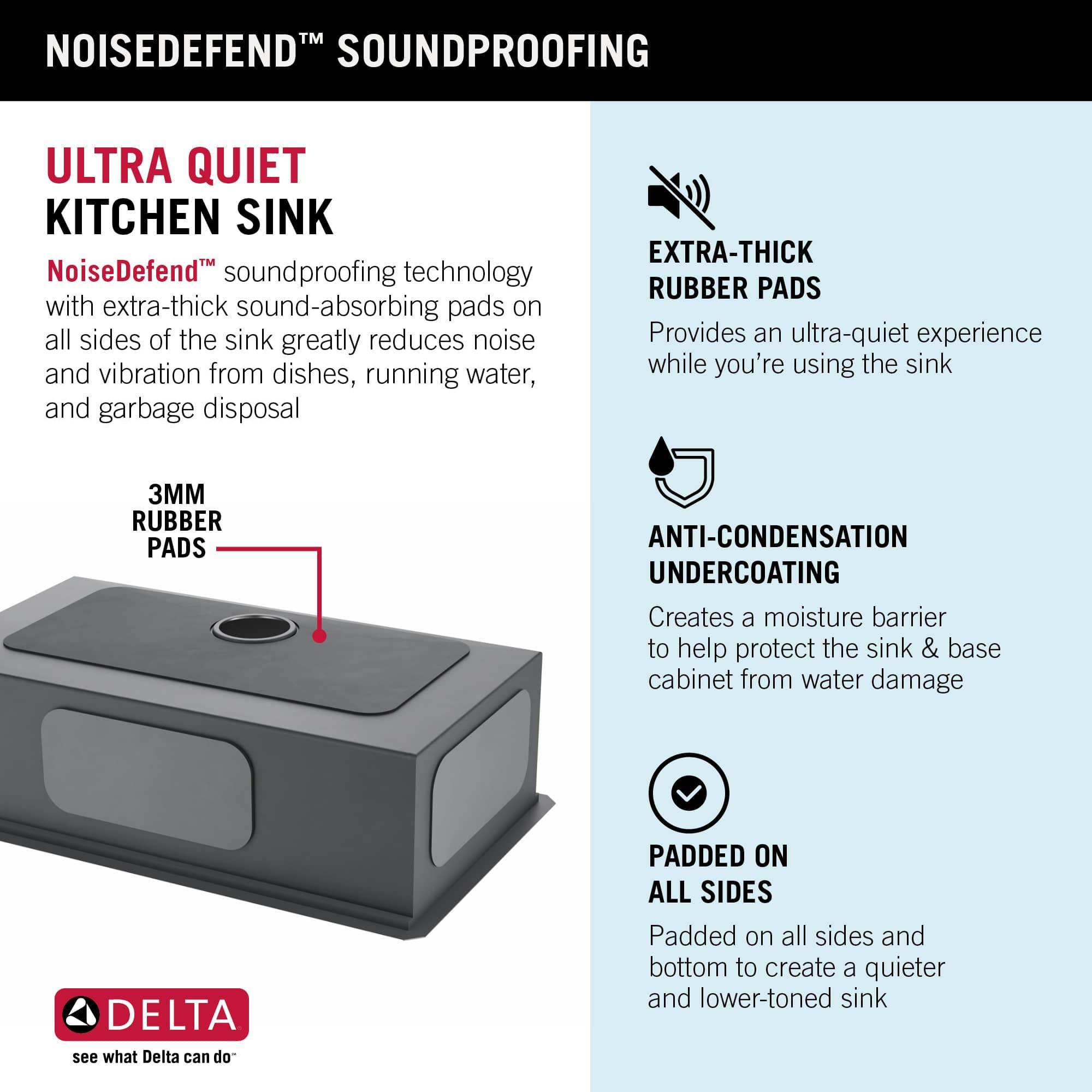 Delta Rivet™ 32" L Workstation Kitchen Sink Undermount 16 Gauge Stainless Steel Single Bowl with WorkFlow™ Ledge