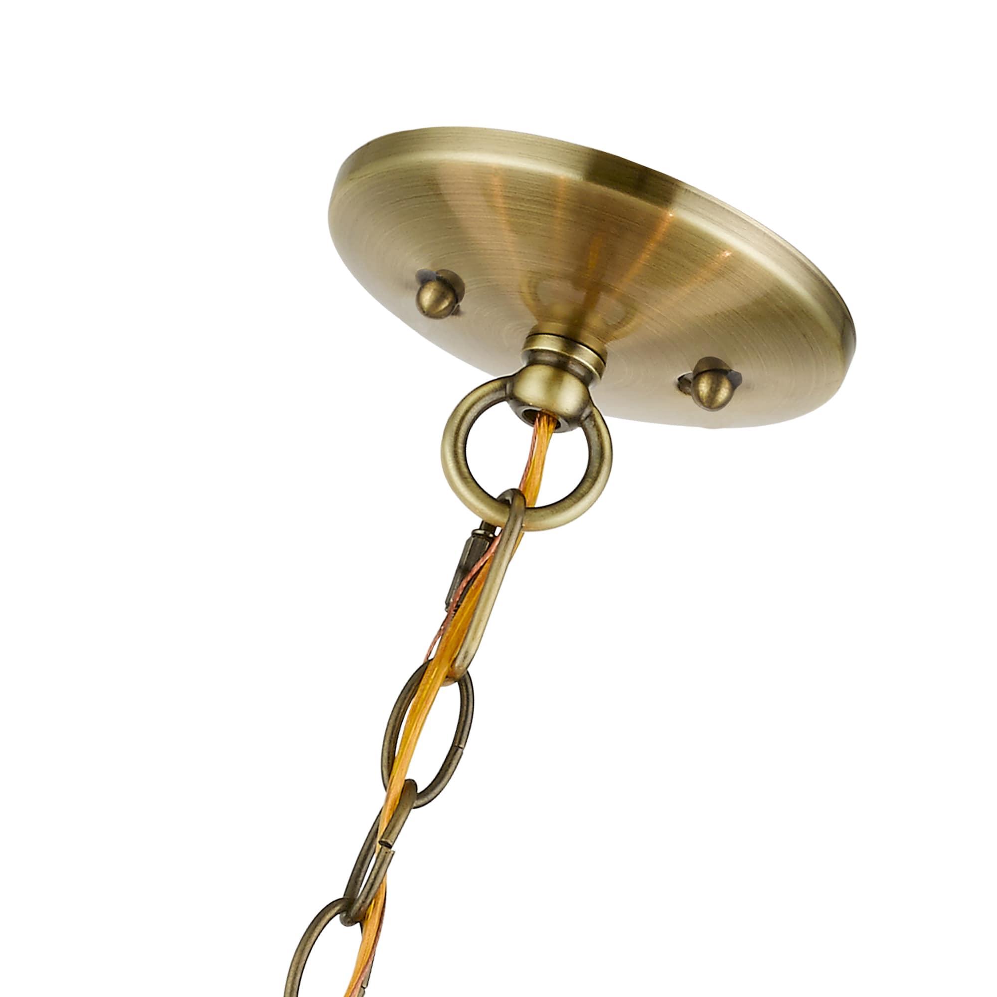 Livex Lighting Edinburgh 5 - Light Pendant in  Antique Brass