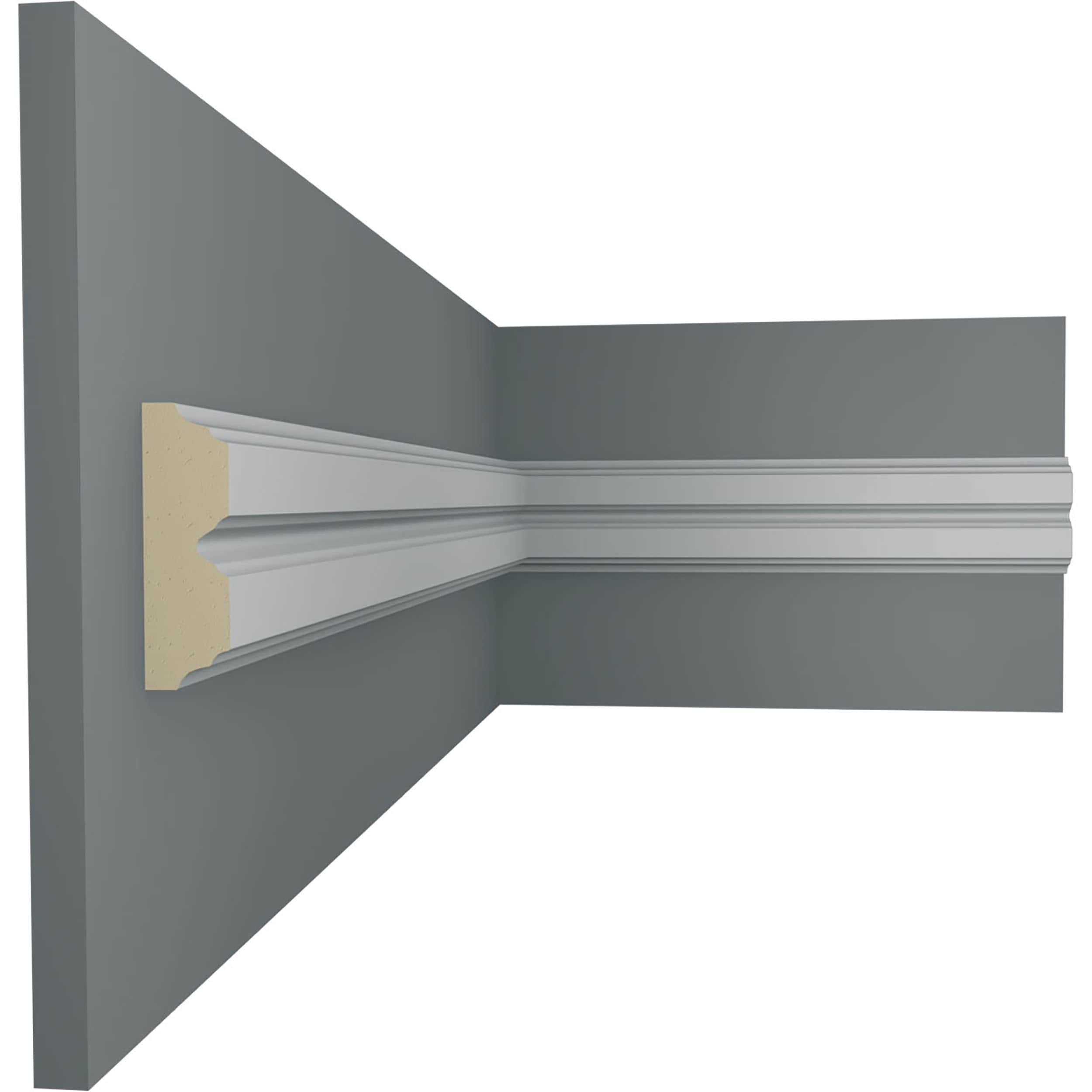 Ekena Millwork 2"H x 5/8"P x 94 1/2"L Hillsborough Chair Rail (Set of 8)