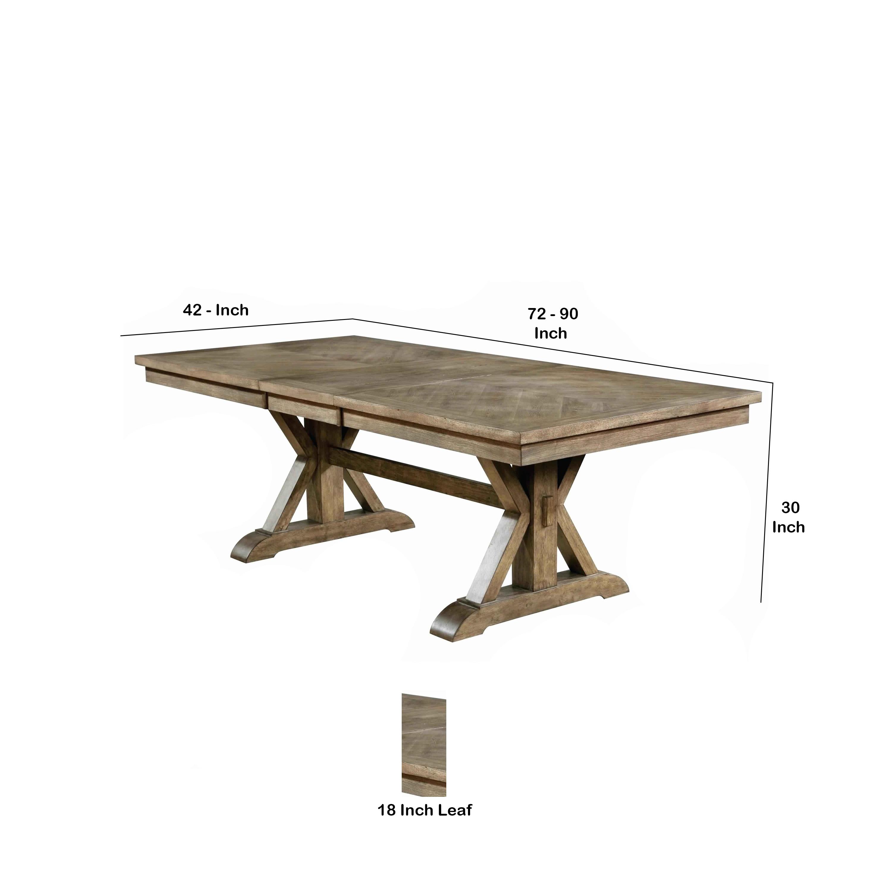 Mesa de Comedor de Madera de Estilo Transicional con Base de Caballete, Marrón