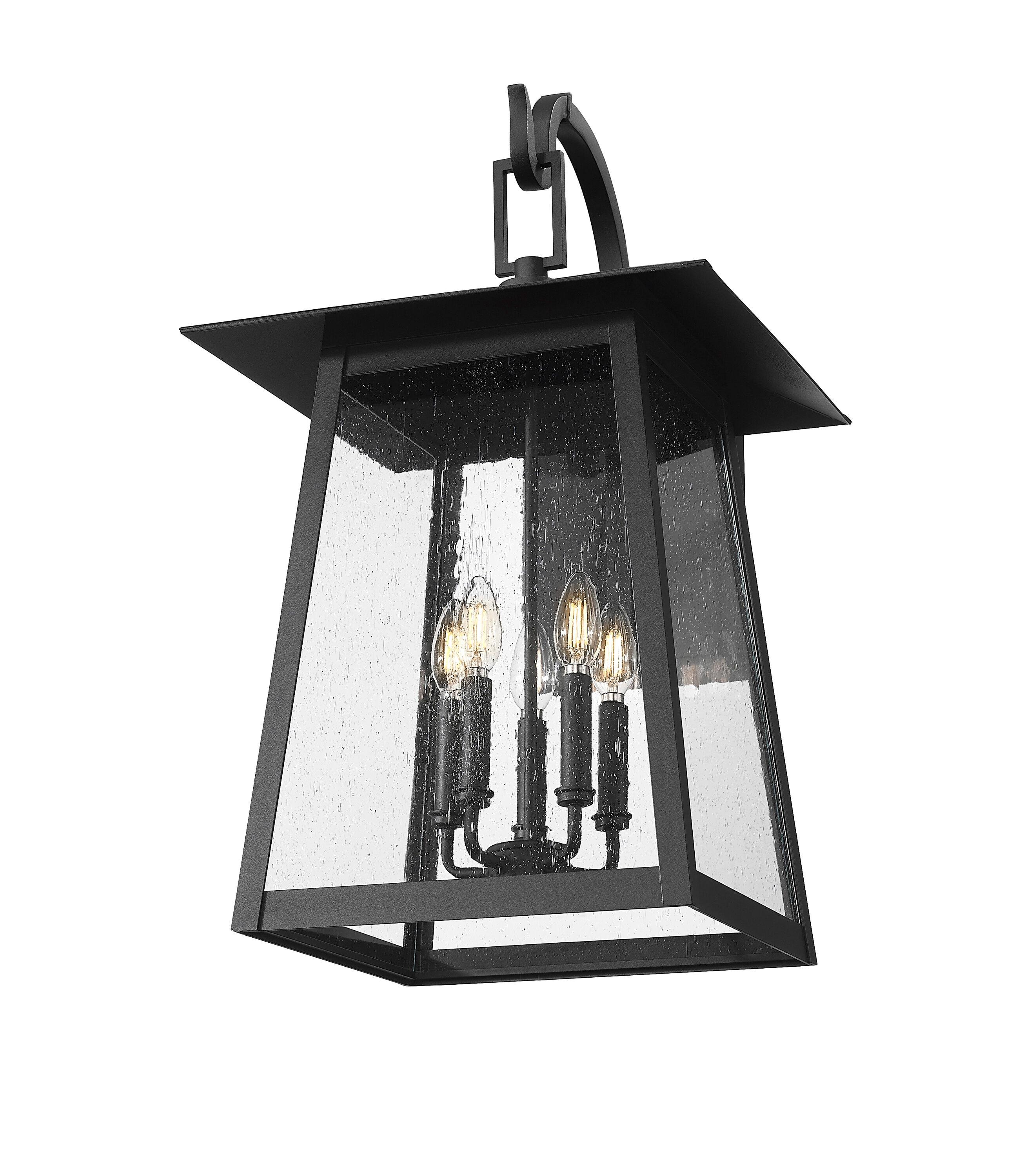 Rainer 5 Light Outdoor Wall Light in Black