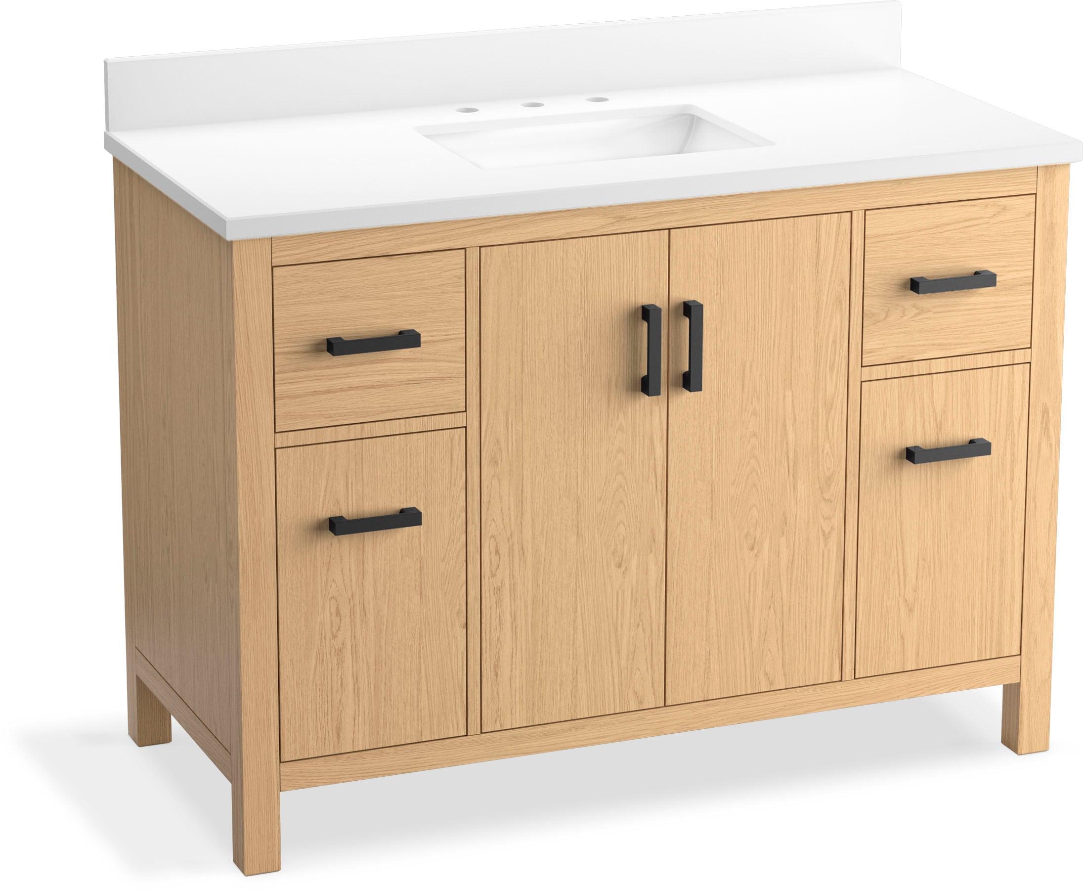 Kresla 48 In. Bathroom Vanity Cabinet With Sink And Quartz Top