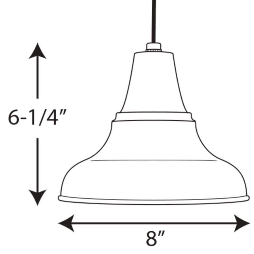 Progress Lighting P5535 District 8" Wide Pendant - Bronze