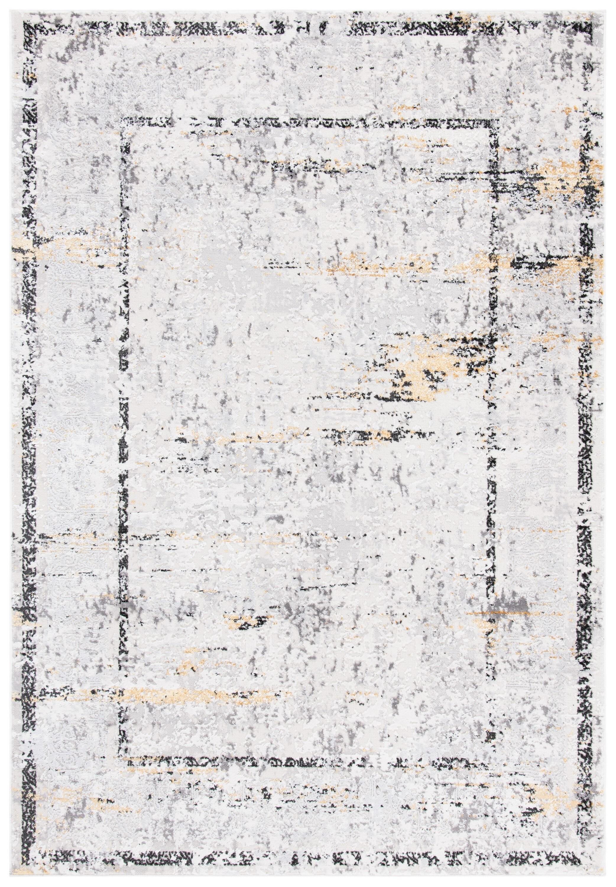 Amelia ALA207 Machine Made Indoor Area Rug - Grey/Gold - 9'x12' - Safavieh