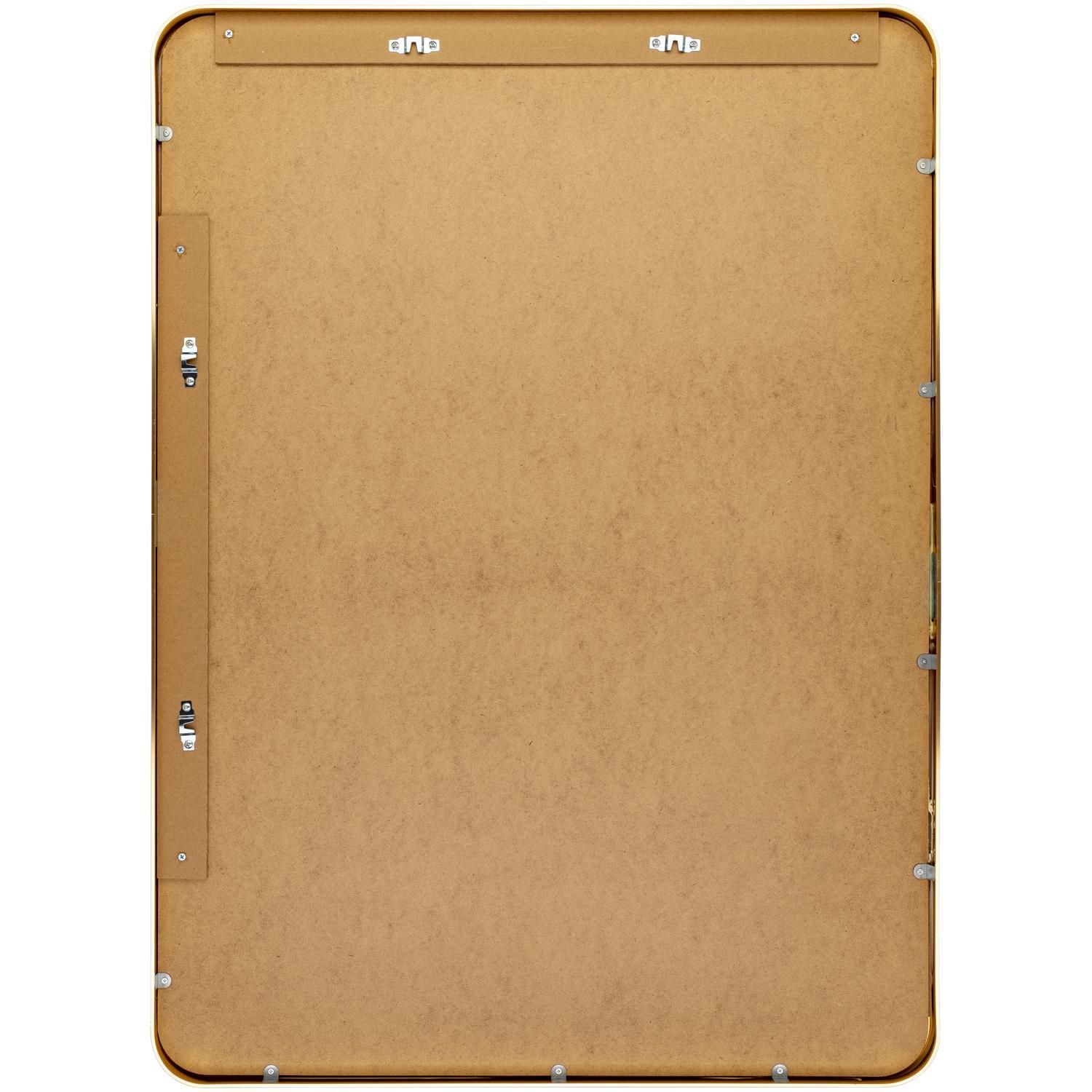 Aranya Chic Brushed Metal Rectangular Mirror in Gold & Silver