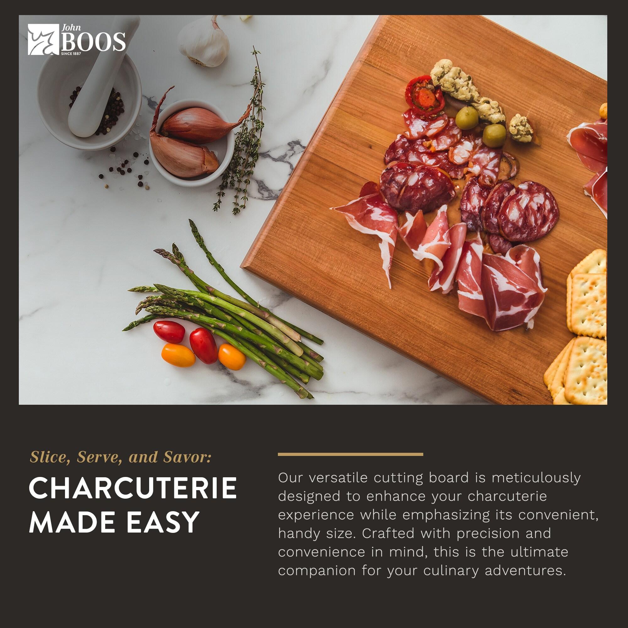 John Boos Boos Block R-Board Series Large Reversible Wood Cutting Board, 1.5-Inch Thickness, 20" x 15" x 1 1/2", Cherry