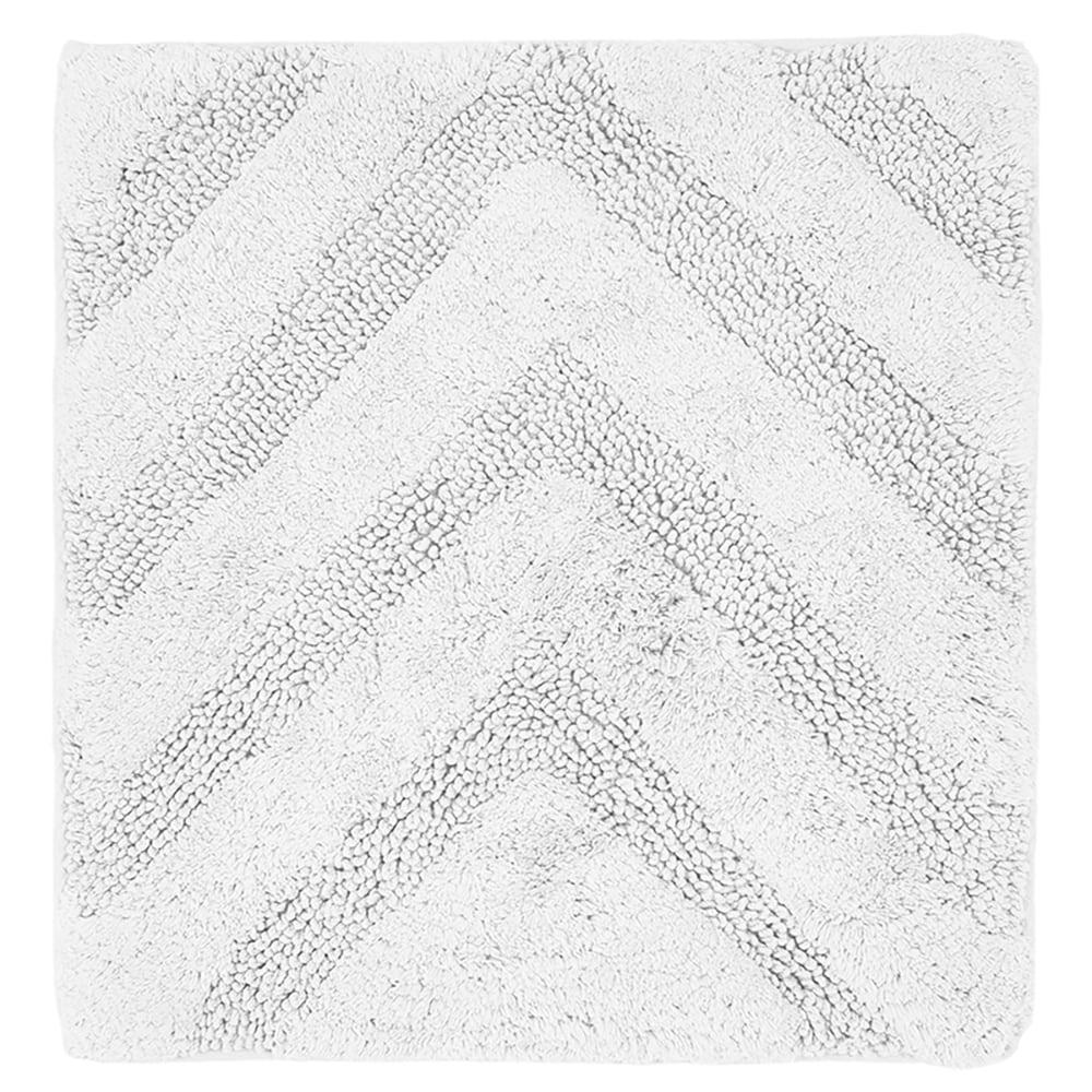 Better Trends Hugo 100% Cotton Tufted Non-Slip Backing Bath Rug 21" x 34" Rectangle - White