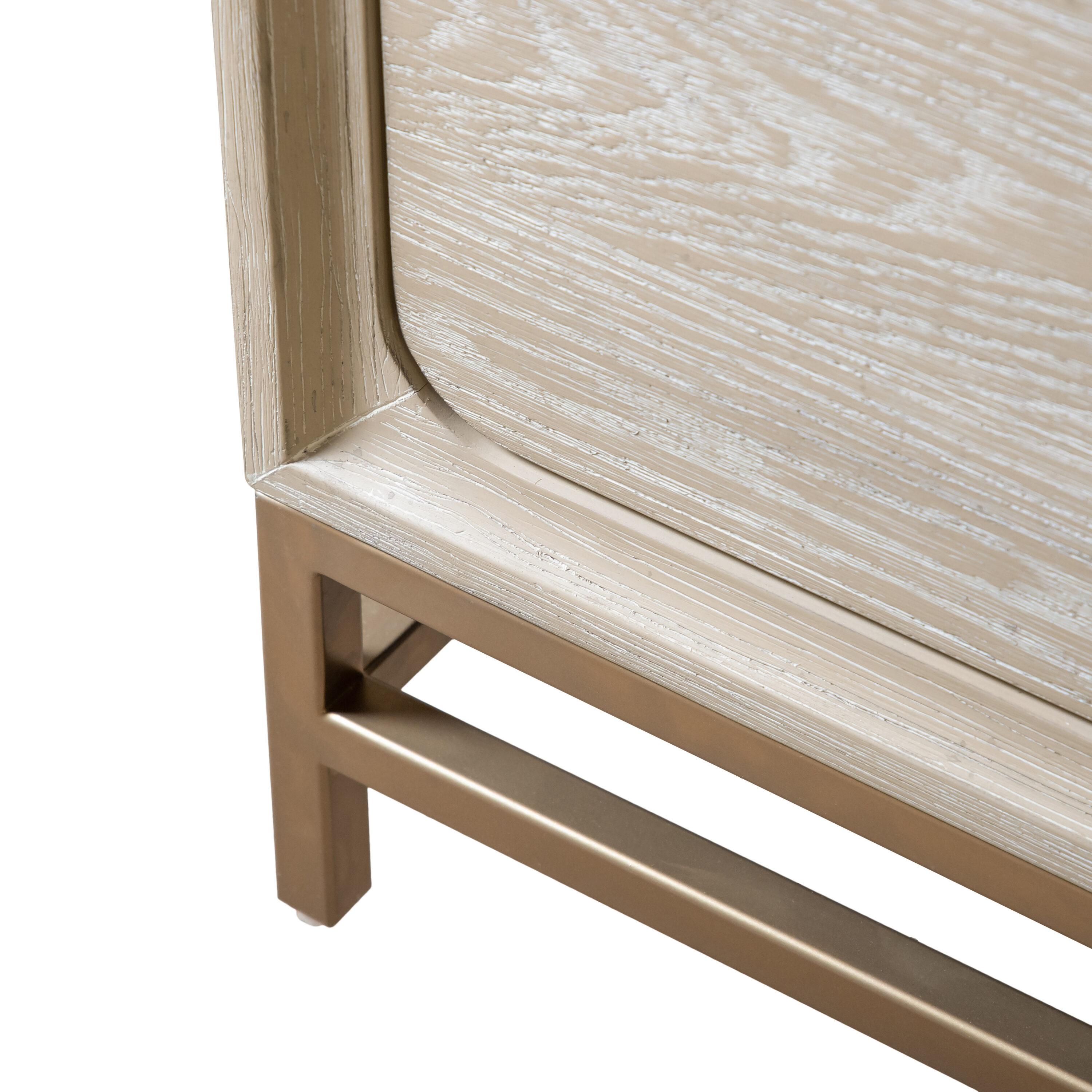 HOMES: Inside + Out 3pc Queen Neovesi Platform Bedroom Set Boho with 2 Nightstands Oak