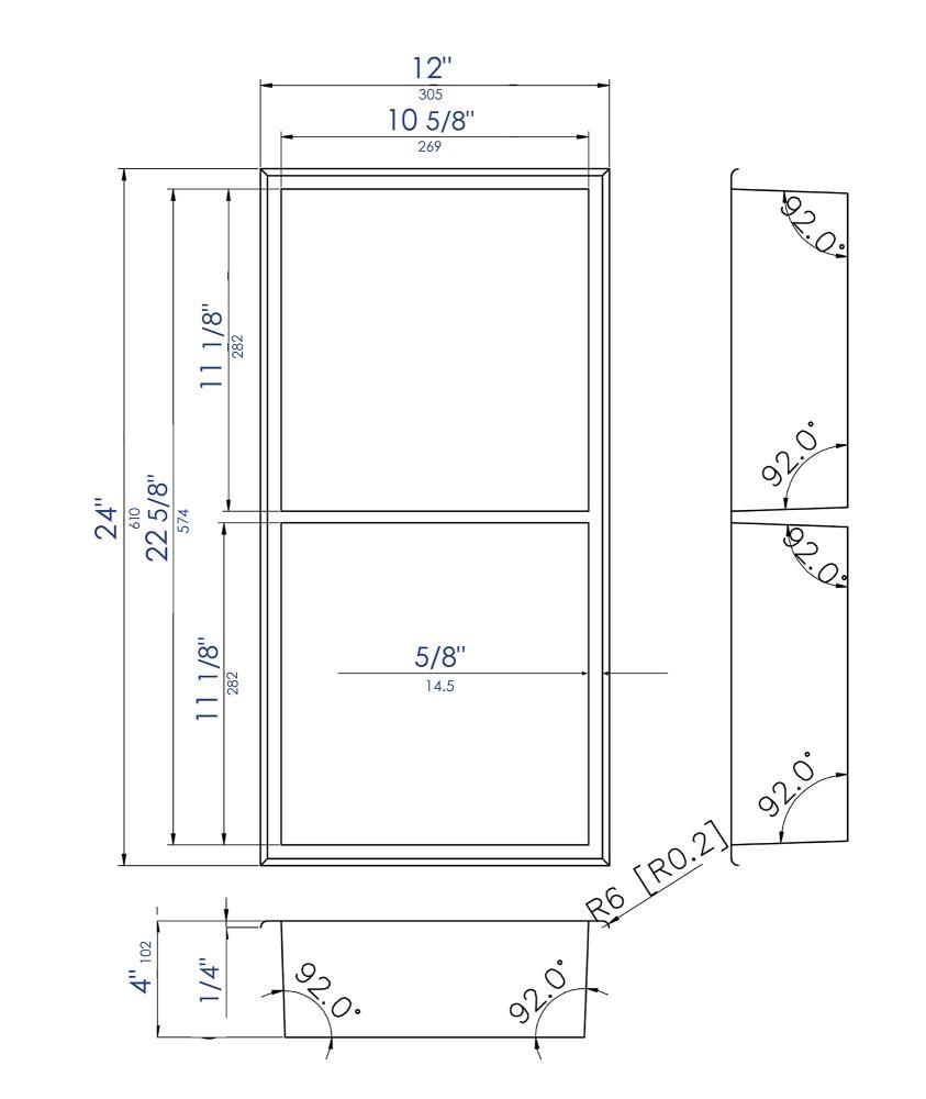 Stainless Steel Double Shower Niche