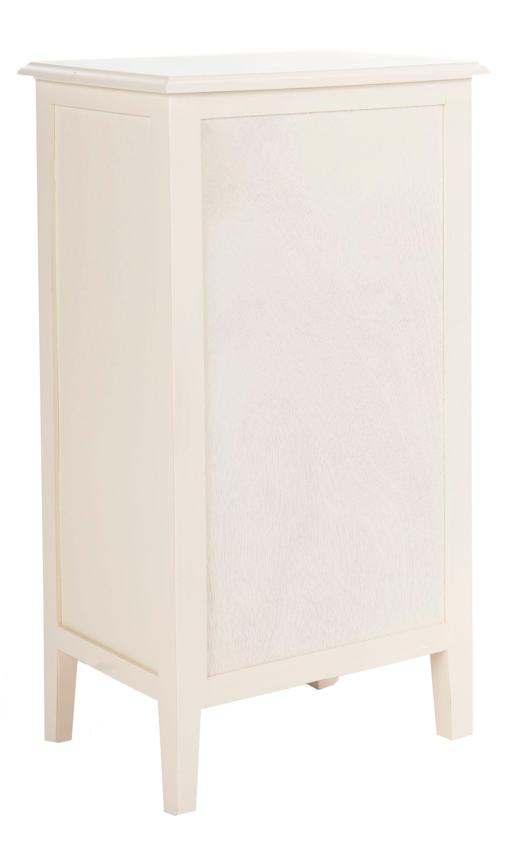 Everly Drawer Side Table - Vintage White - Safavieh.