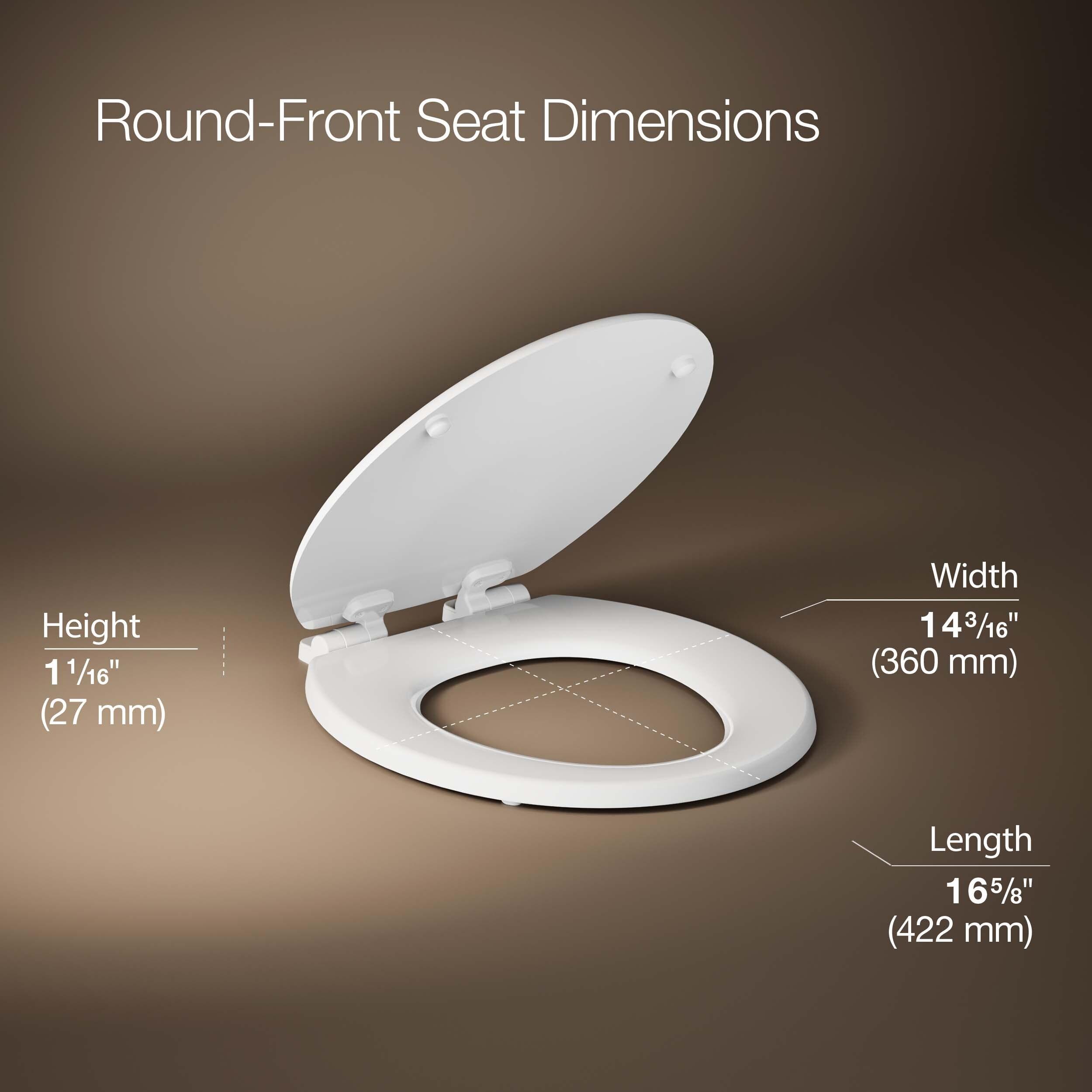 Stonewood Quiet-Close Compression-Molded Wood Toilet Seat