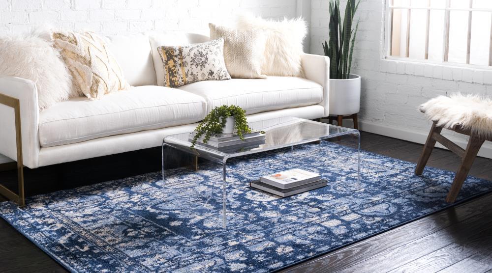 Unique Loom 3' 1 x 5' 3 Blue La Jolla Vintage Area Rug