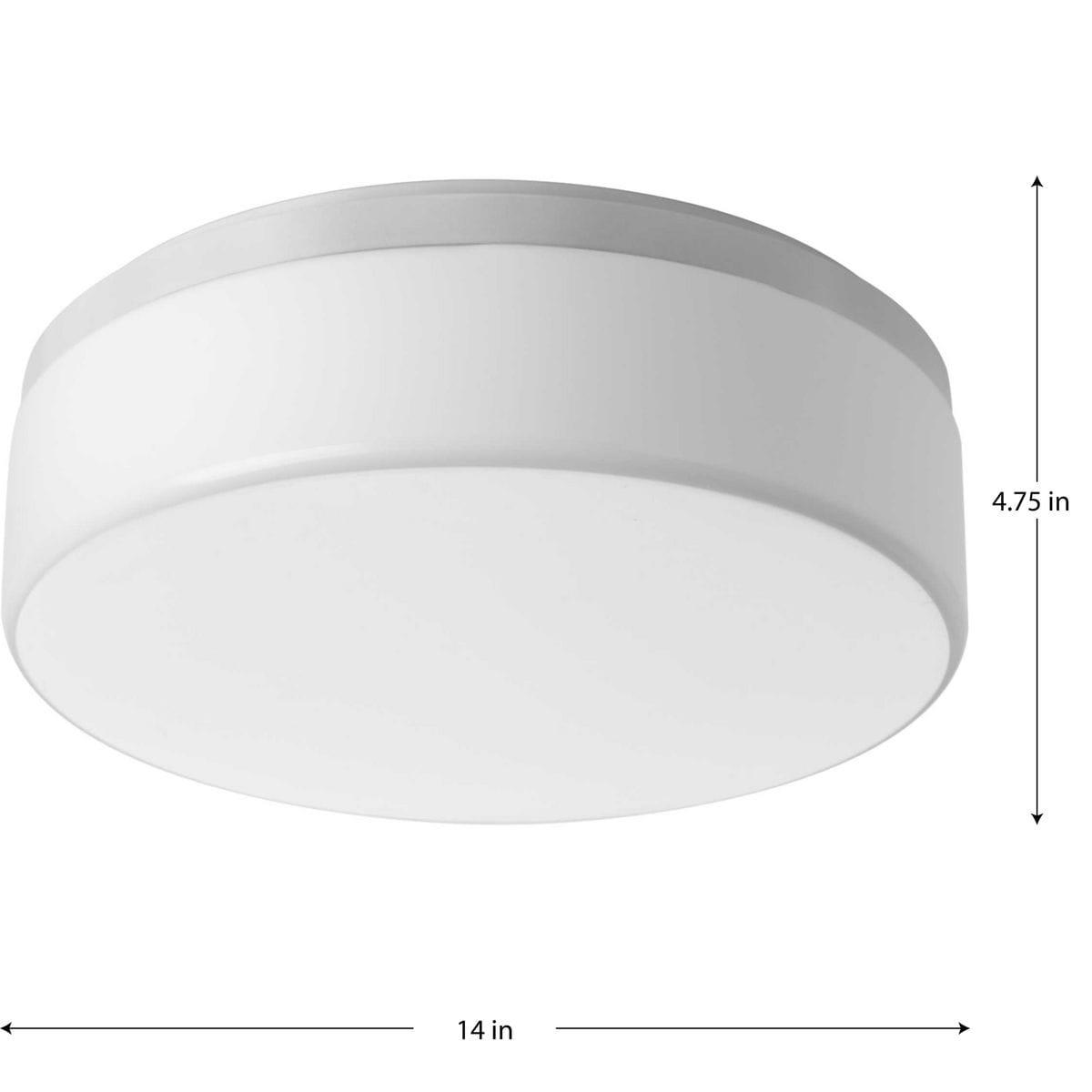 Progress Lighting Maier 1-Light LED Flush Mount, Brushed Nickel, Etched White Opal Acrylic
