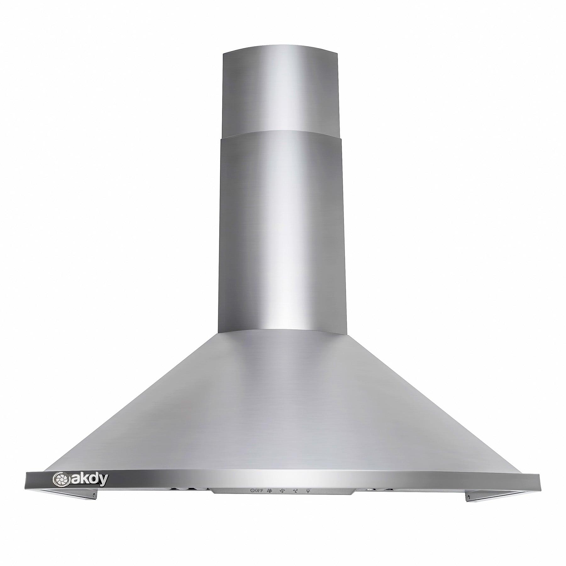 AKDY 30" Stainless Steel 343 CFM Convertible Wall Range Hood with Baffle Filter