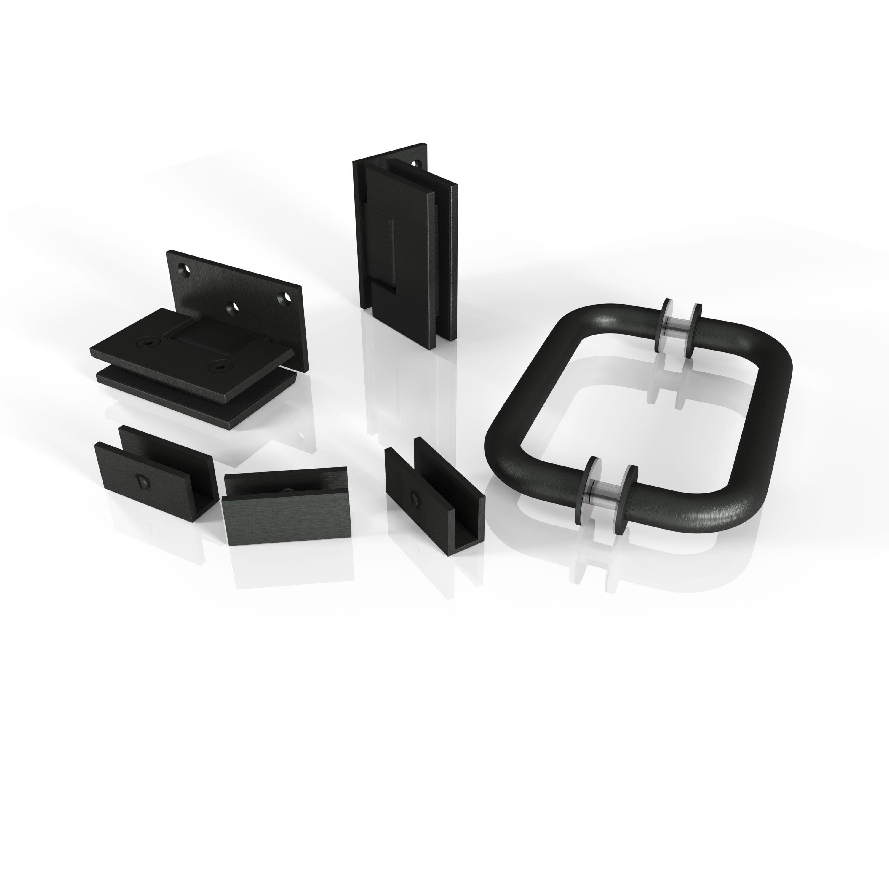 58 in. x 78 in. Fully Frameless Wall Hinge Shower Door