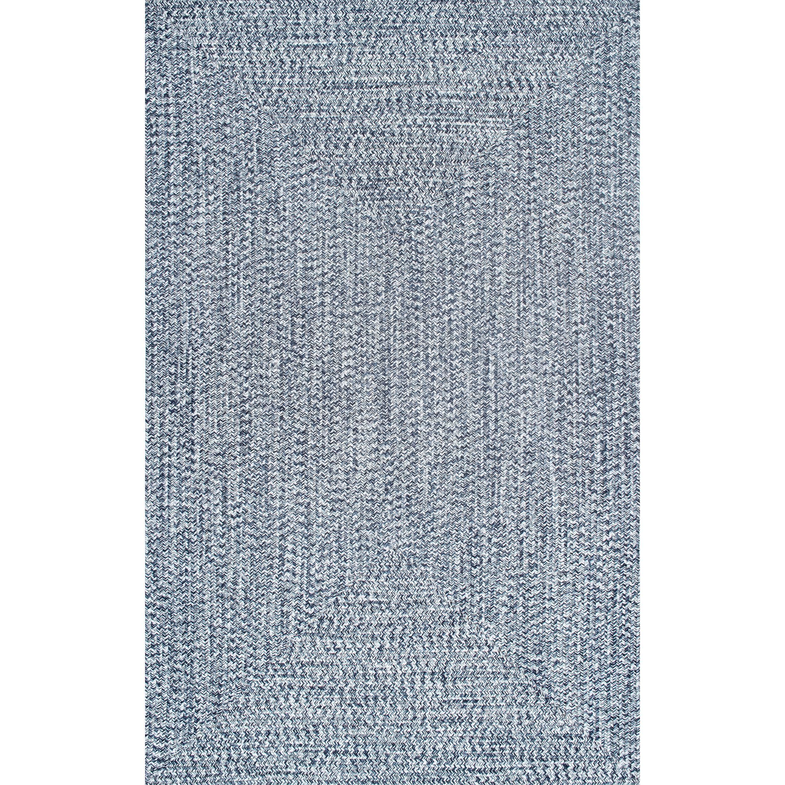 nuLOOM Wynn Braided Indoor/Outdoor Navy 2' 6" x 6' Casual Runner Rug