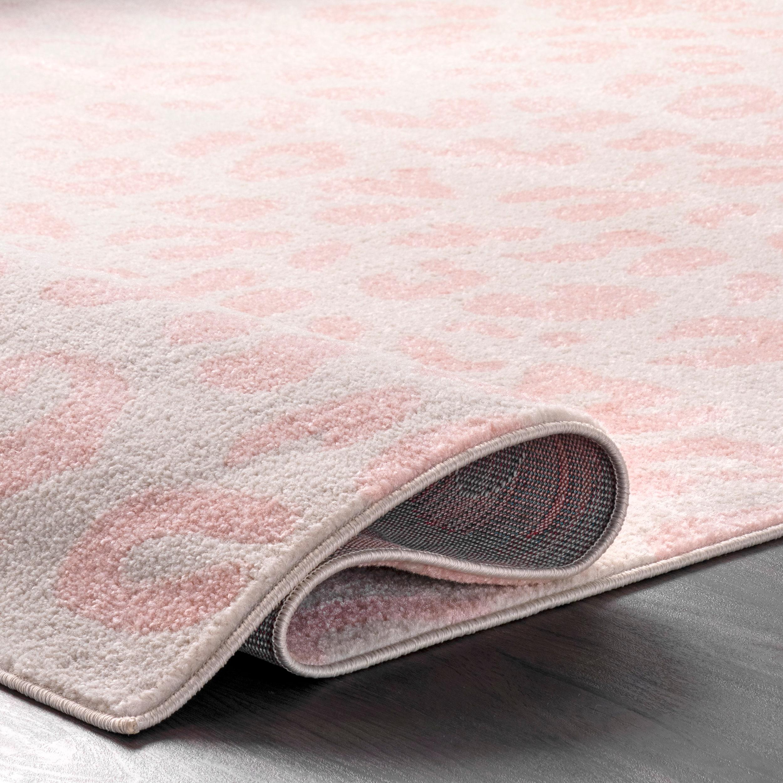 nuLOOM Annette Modern Leopard Print Area Rug, 4' x 6', Baby Pink
