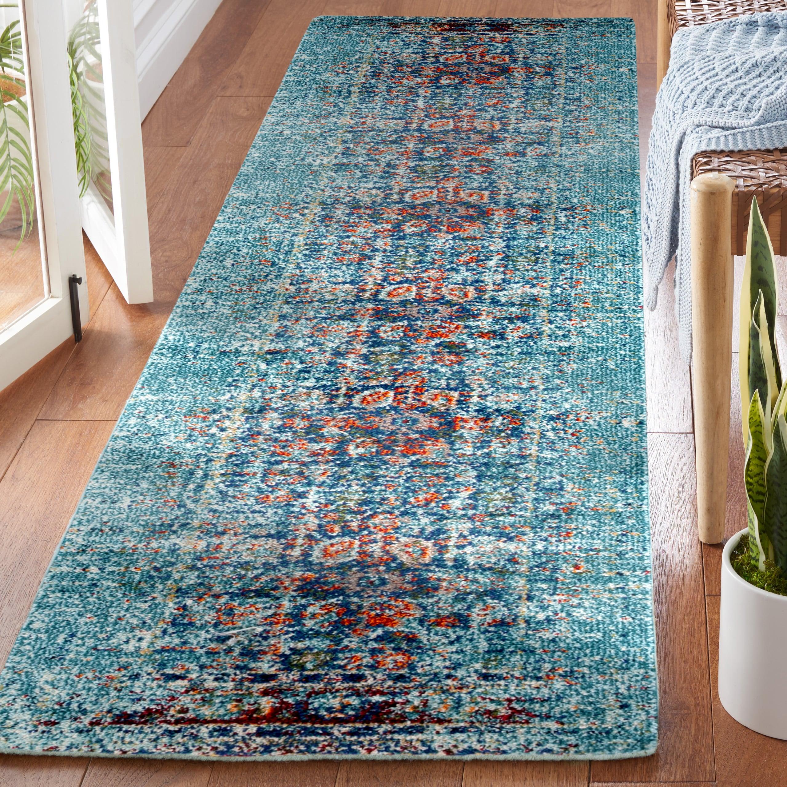 Monaco MNC209 Power Loomed Indoor Runner Rug - Orange/Multi - 2'2"x6' - Safavieh.