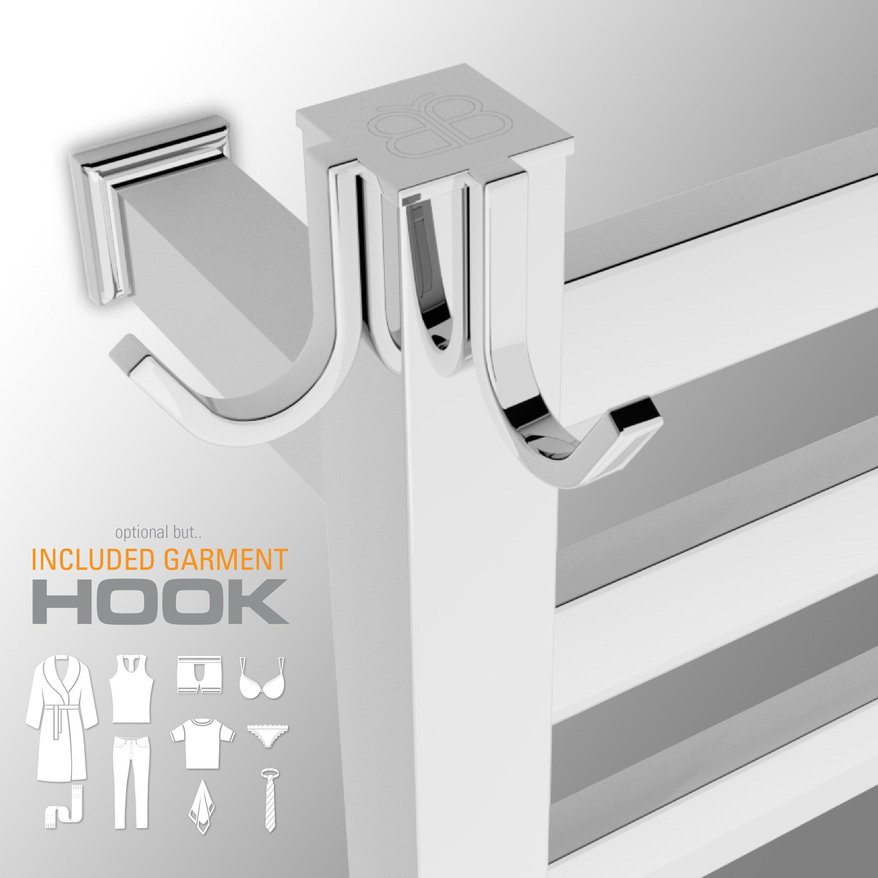 Brandon Basics Wall Mounted Electric Towel Warmer with Built-in Timer and Hardwired and Plug in Options, Stainless Steel - Polished