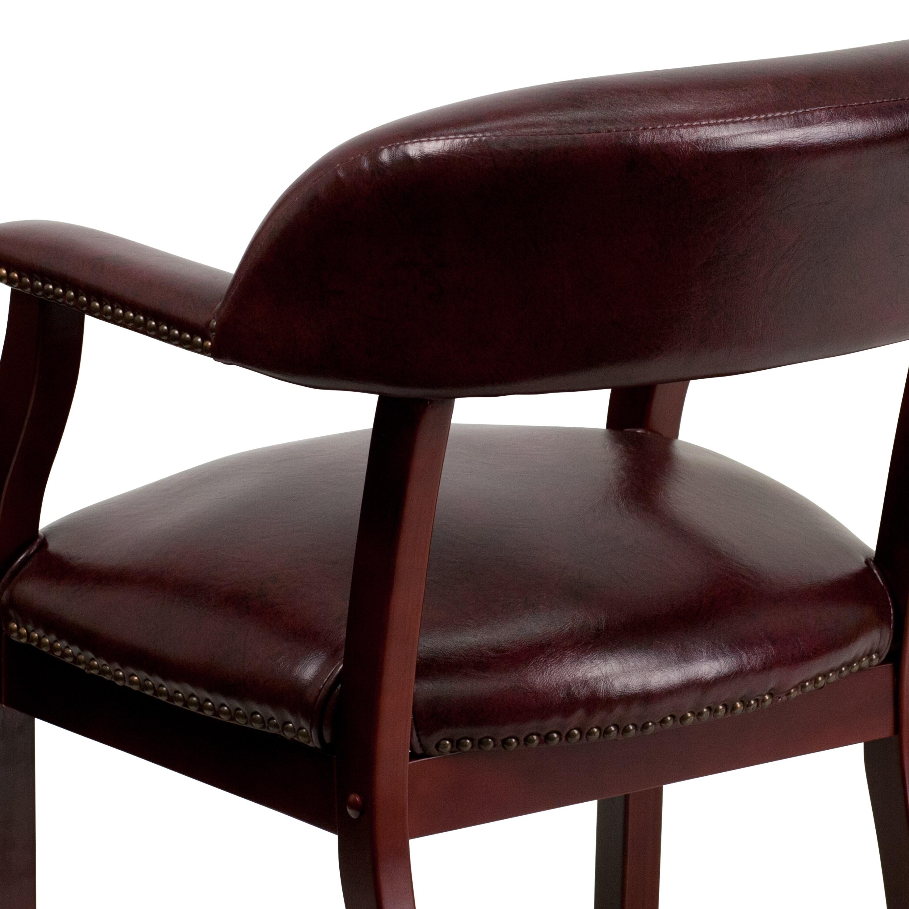 Flash Furniture Oxblood Vinyl Luxurious Conference Chair with Accent Nail Trim