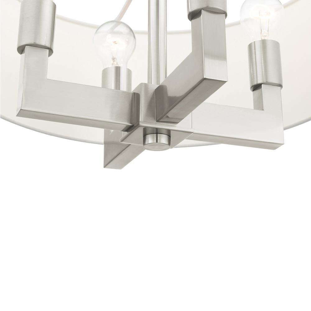 Livex Lighting Cresthaven 4 - Light Chandelier in  Brushed Nickel