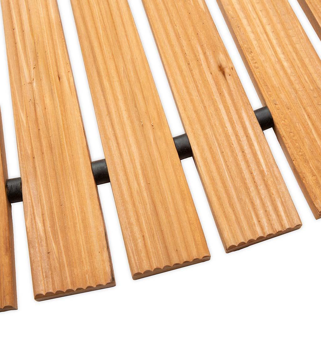 Plow & Hearth 4'L Roll-Out Curved Hardwood Pathway