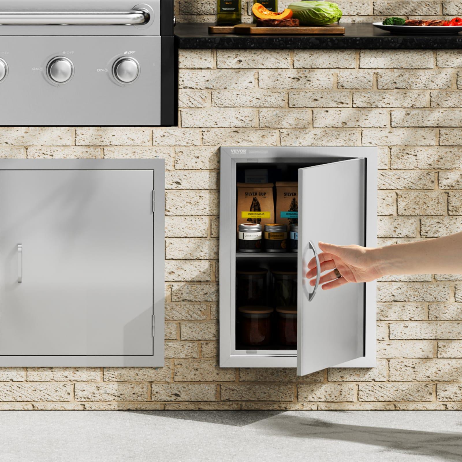 VEVOR BBQ Access Door 17-in W x 24-in H x 2-in D Built-In Grill Cabinet Single door