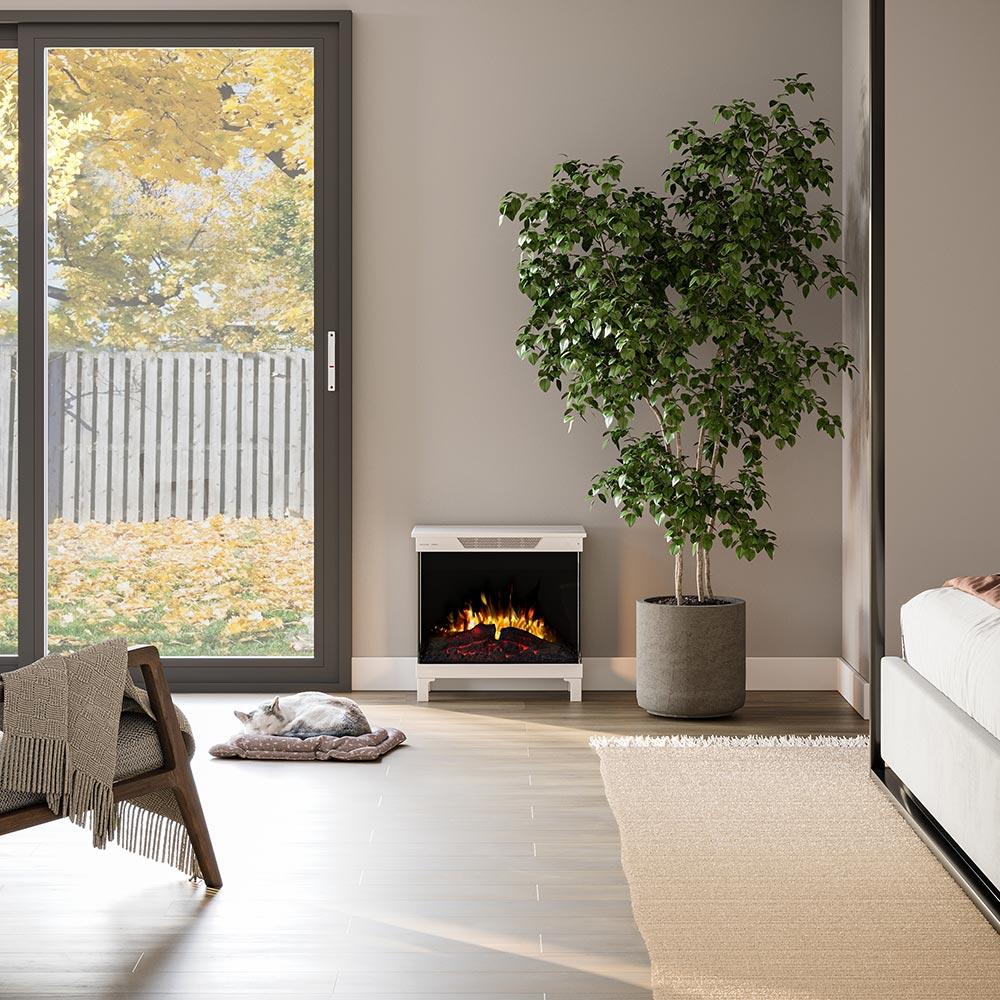 Modern Ember Skyline Smart 3-SidedElectric Fireplace Stove Heater