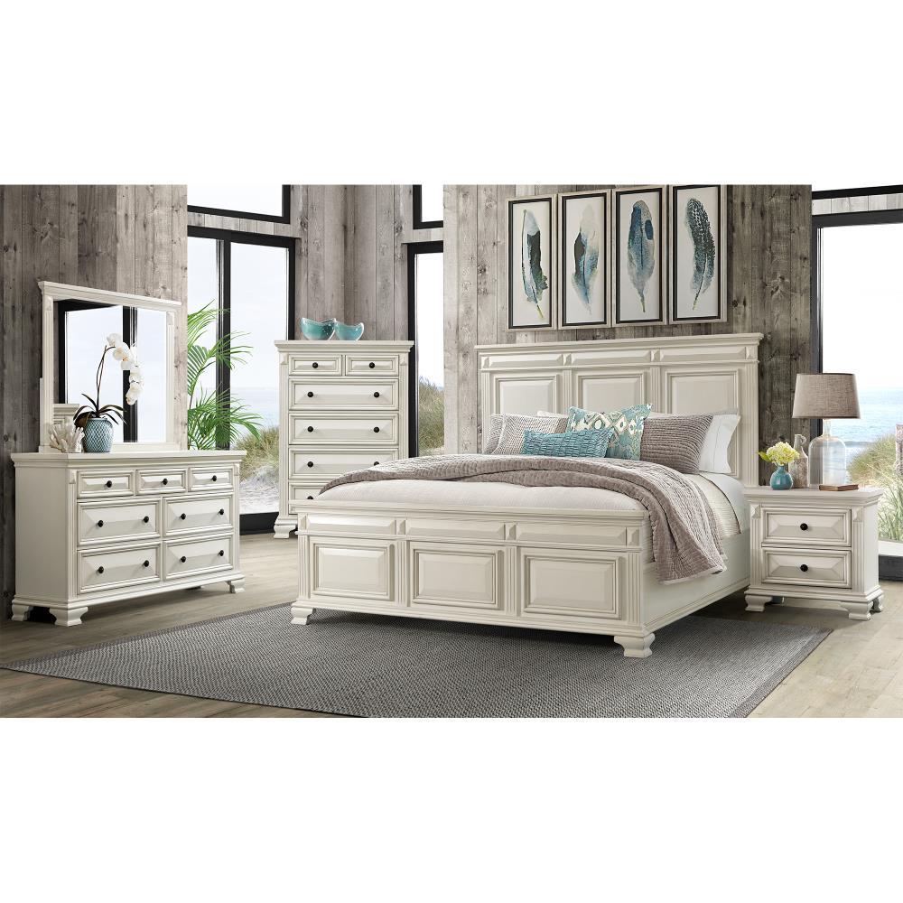 Picket House Furnishings Trent King Panel Bed in White