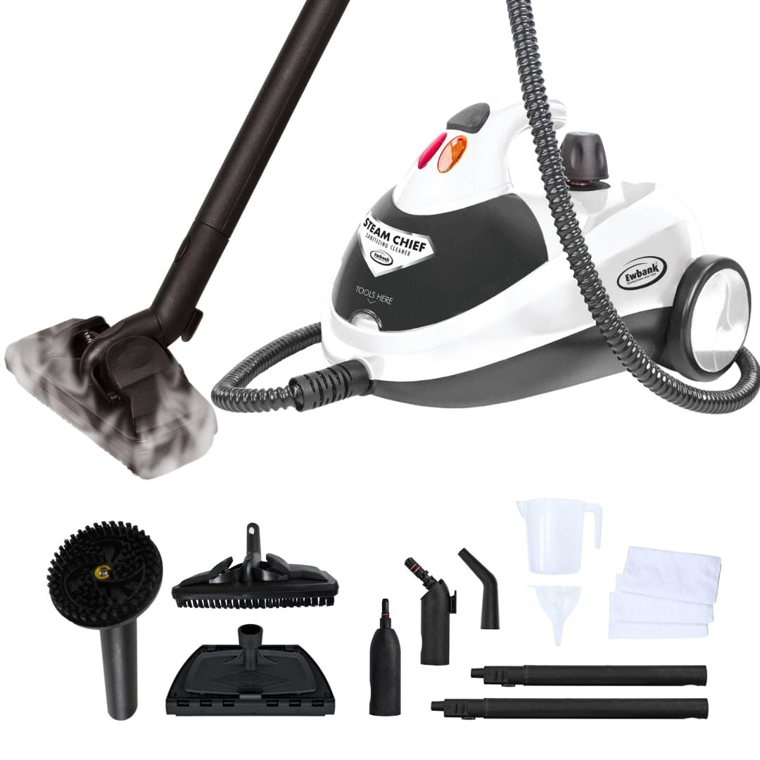 Steam Chief 1800 Watt Steam Cleaner and Portable Sanitizer with Attachments