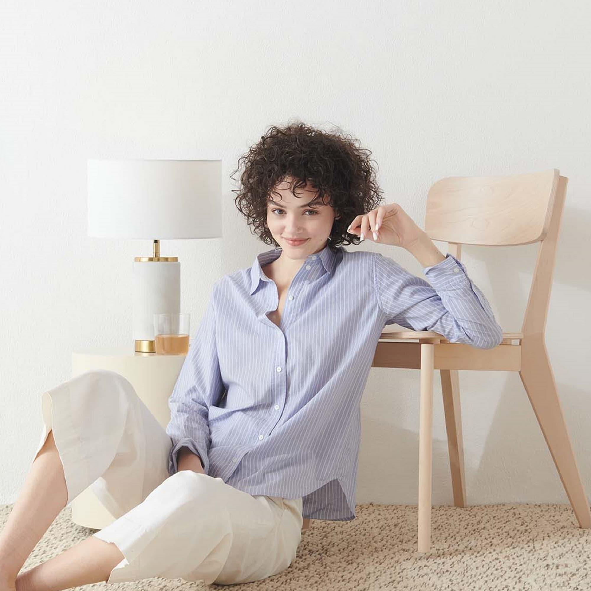 Brightech Arden 17 in. Mid-Century Modern LED Table Lamp with Fabric Drum Shade and USB Port