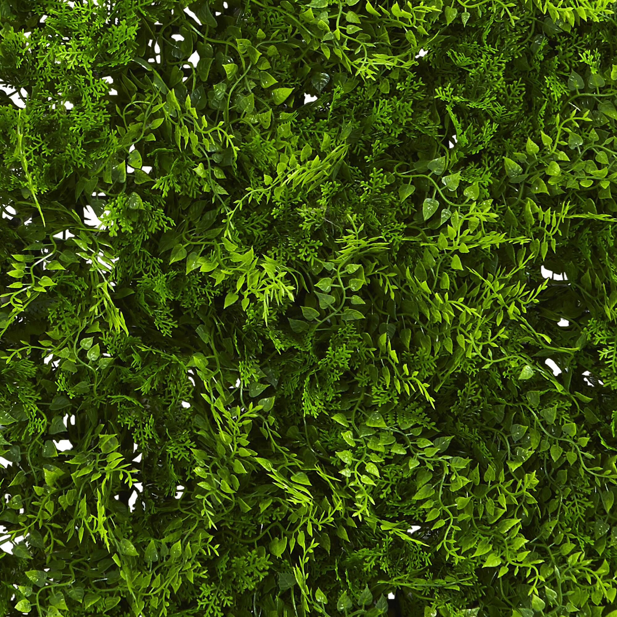 20" X 20" Lush Mediterranean Artificial Fern Wall Panel - Nearly Natural: UV Resistant, Indoor/Outdoor Decor