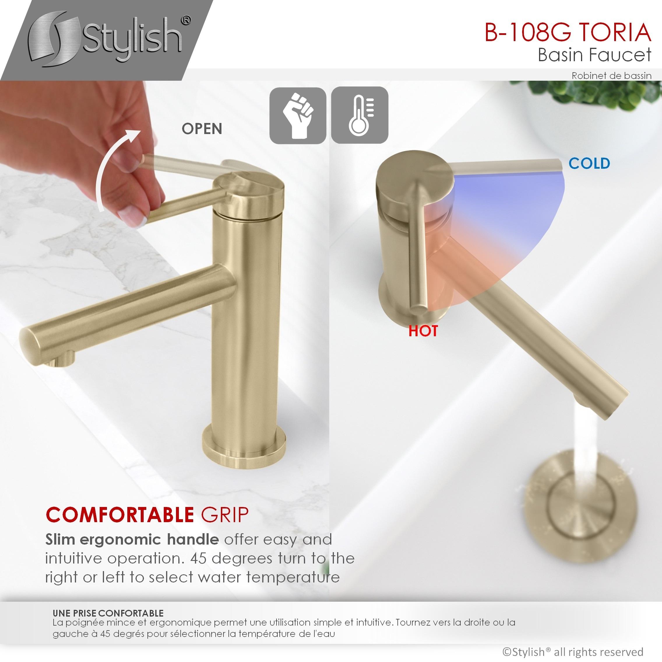 STYLISH Stylish Solace Toria One-Handle 6 3/8" Centerset Bathroom Faucet B-108G