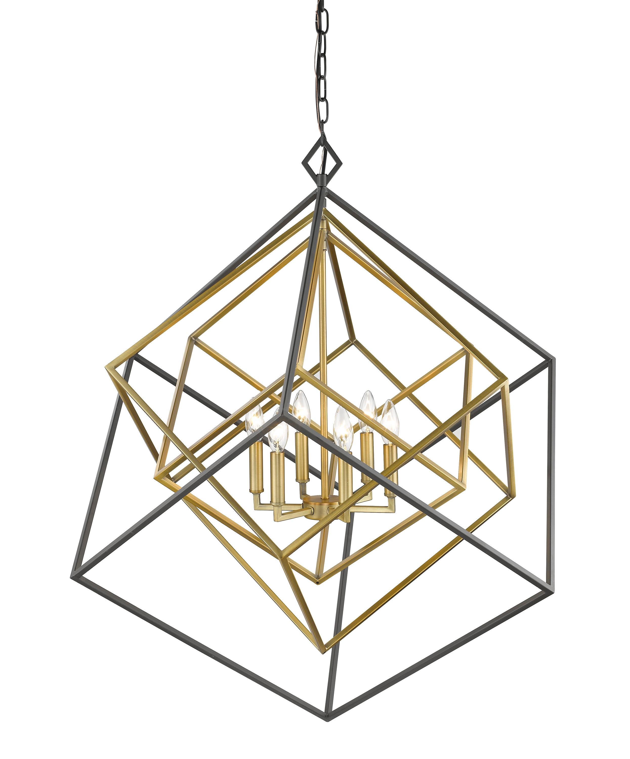 Z-Lite Euclid 6 - Light Chandelier in  Olde Brass/Bronze