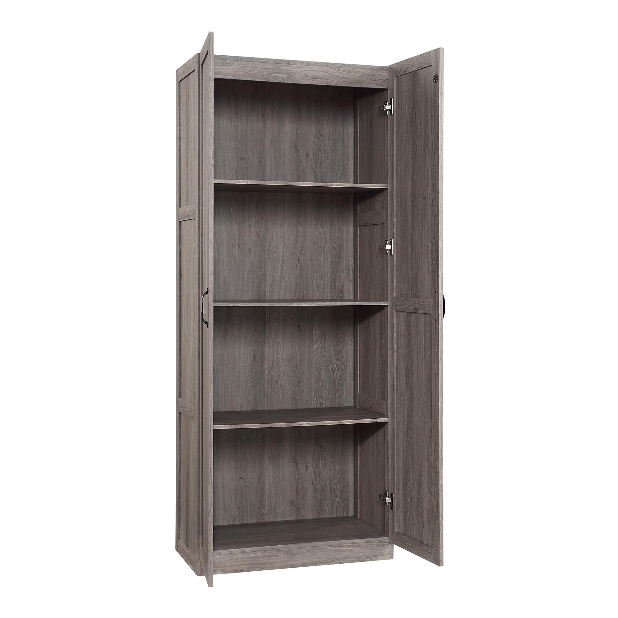 Hopkins Modern 4 Shelf Storage Closet Gray - Manhattan Comfort: MDF Wooden, 2-Door, Divided Storage Cabinet