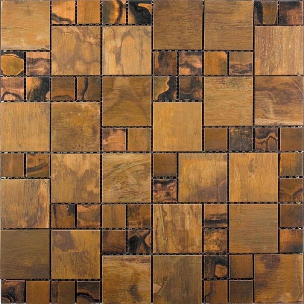 12" x 12" Metal Random Mosaic Wall & Floor Tile