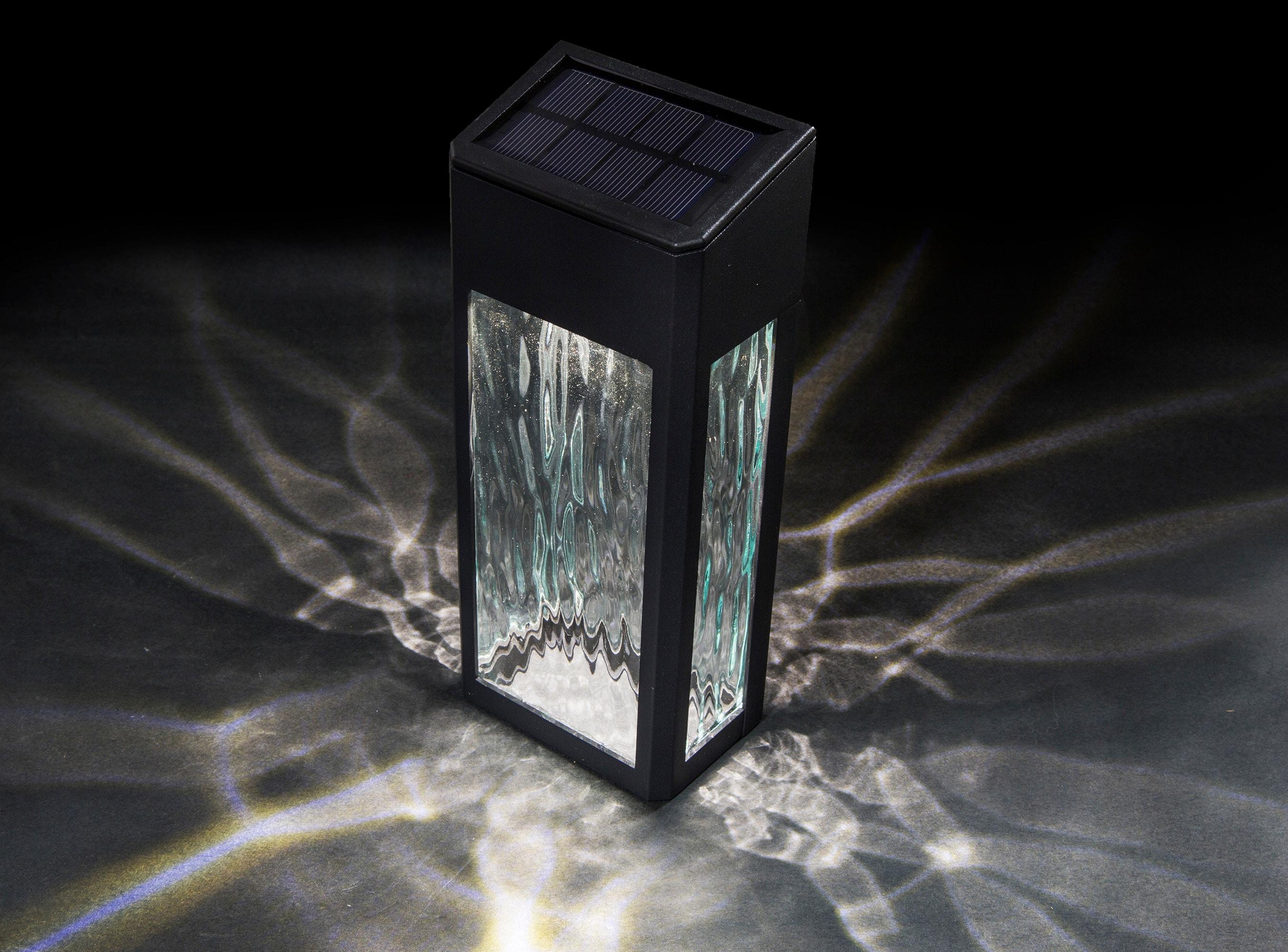 Classy Caps Black Powder Coated Aluminum Solar Powered Integrated LED Metal Deck Light (Set of 2)